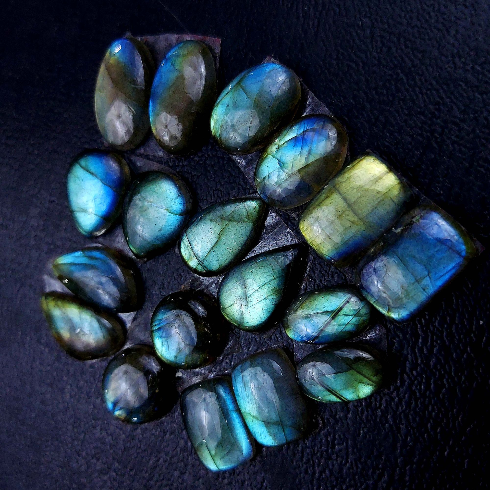 9 Pair 54 Cts Labradorite pairs Labradorite Cabochon Loose Gemstone Labradorite pair for Earring For Woman Earrings Mix Shapes Dangle Drop Earrings 14x8 10x5mm R-13128