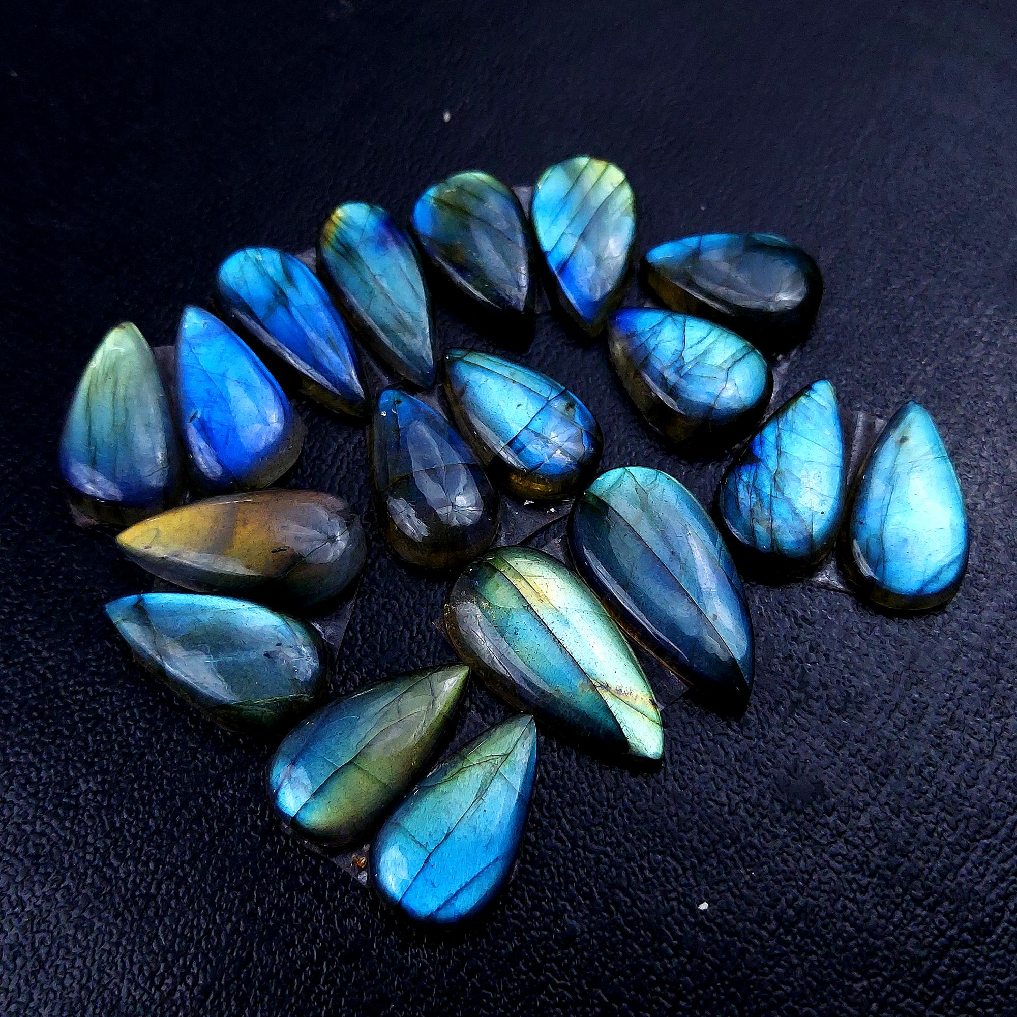 9 Pair 134 Cts Labradorite pairs Labradorite Cabochon Loose Gemstone Labradorite pair for Earring For Woman Earrings Mix Shapes Dangle Drop Earrings 22x12 18x10mm R-13130