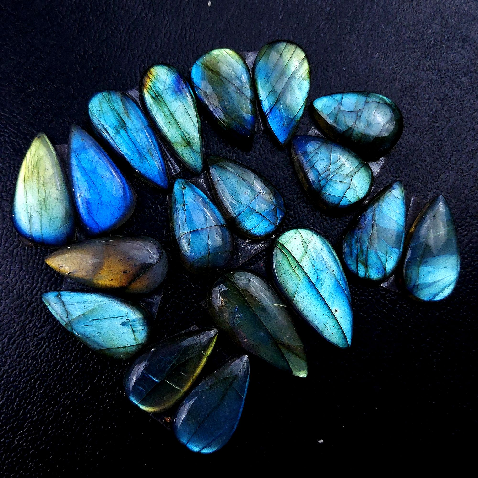 9 Pair 134 Cts Labradorite pairs Labradorite Cabochon Loose Gemstone Labradorite pair for Earring For Woman Earrings Mix Shapes Dangle Drop Earrings 22x12 18x10mm R-13130