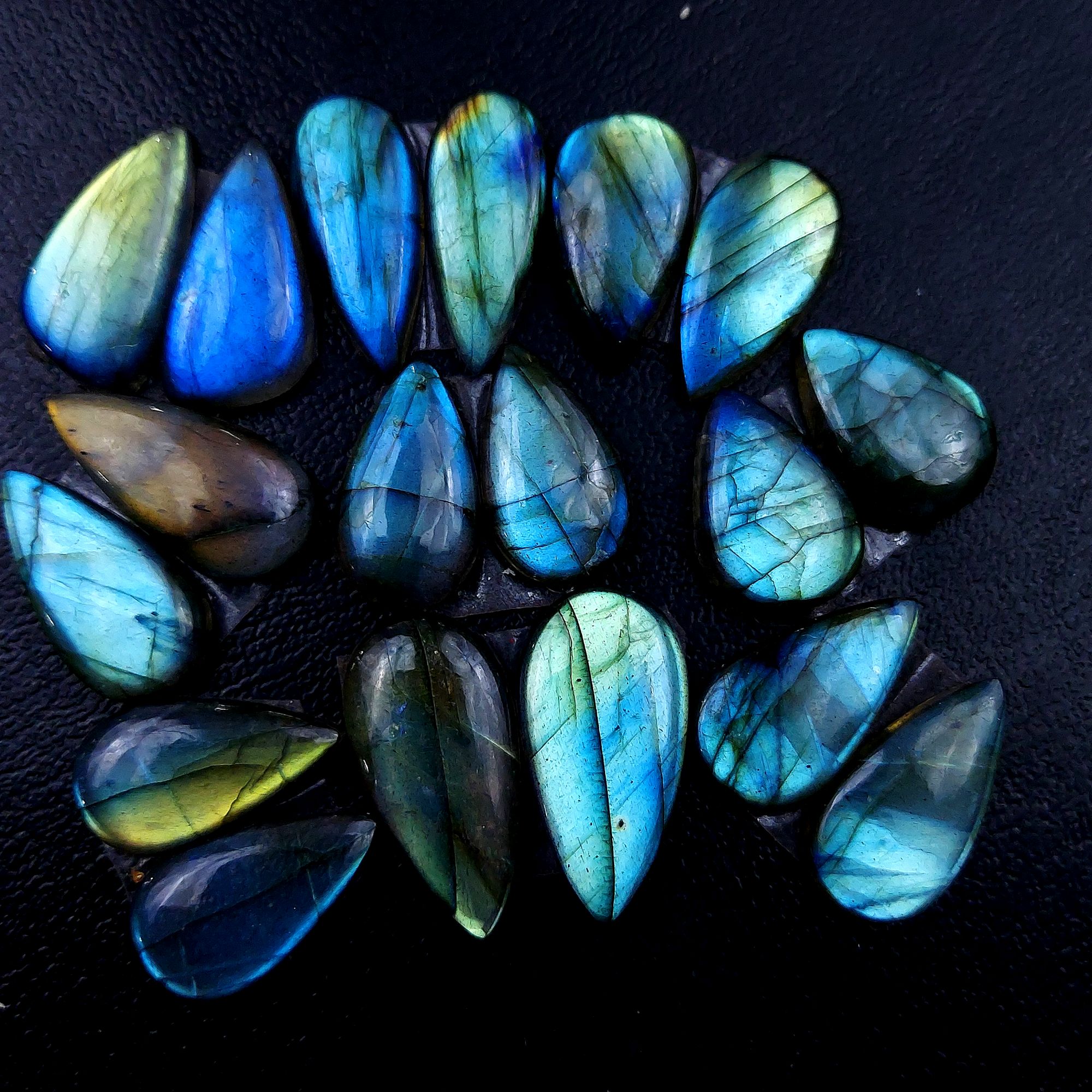 9 Pair 134 Cts Labradorite pairs Labradorite Cabochon Loose Gemstone Labradorite pair for Earring For Woman Earrings Mix Shapes Dangle Drop Earrings 22x12 18x10mm R-13130