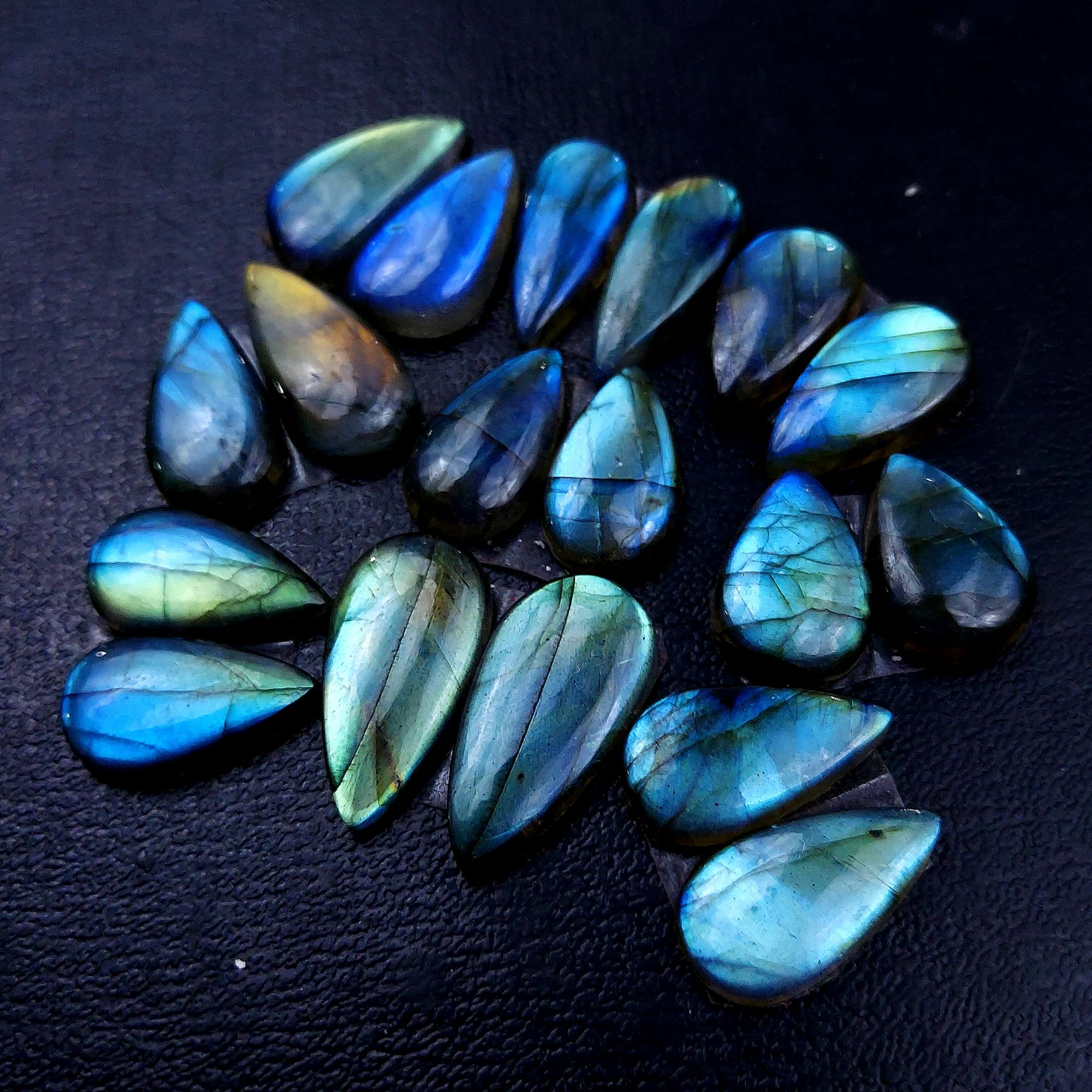9 Pair 134 Cts Labradorite pairs Labradorite Cabochon Loose Gemstone Labradorite pair for Earring For Woman Earrings Mix Shapes Dangle Drop Earrings 22x12 18x10mm R-13130