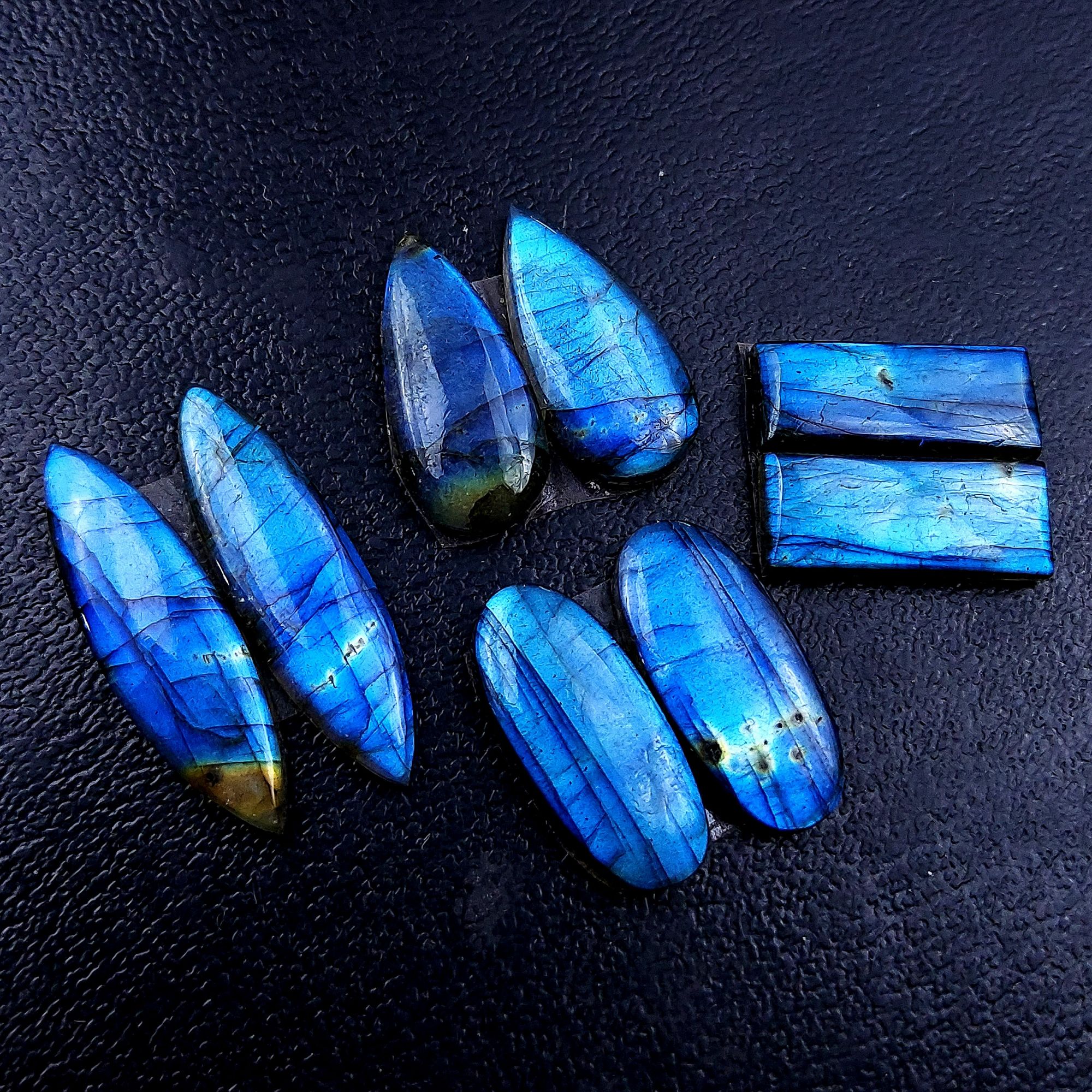 4 Pair 64 Cts Labradorite pairs Labradorite Cabochon Loose Gemstone Labradorite pair for Earring For Woman Earrings Mix Shapes Dangle Drop Earrings 30x8 19x7mm R-13132