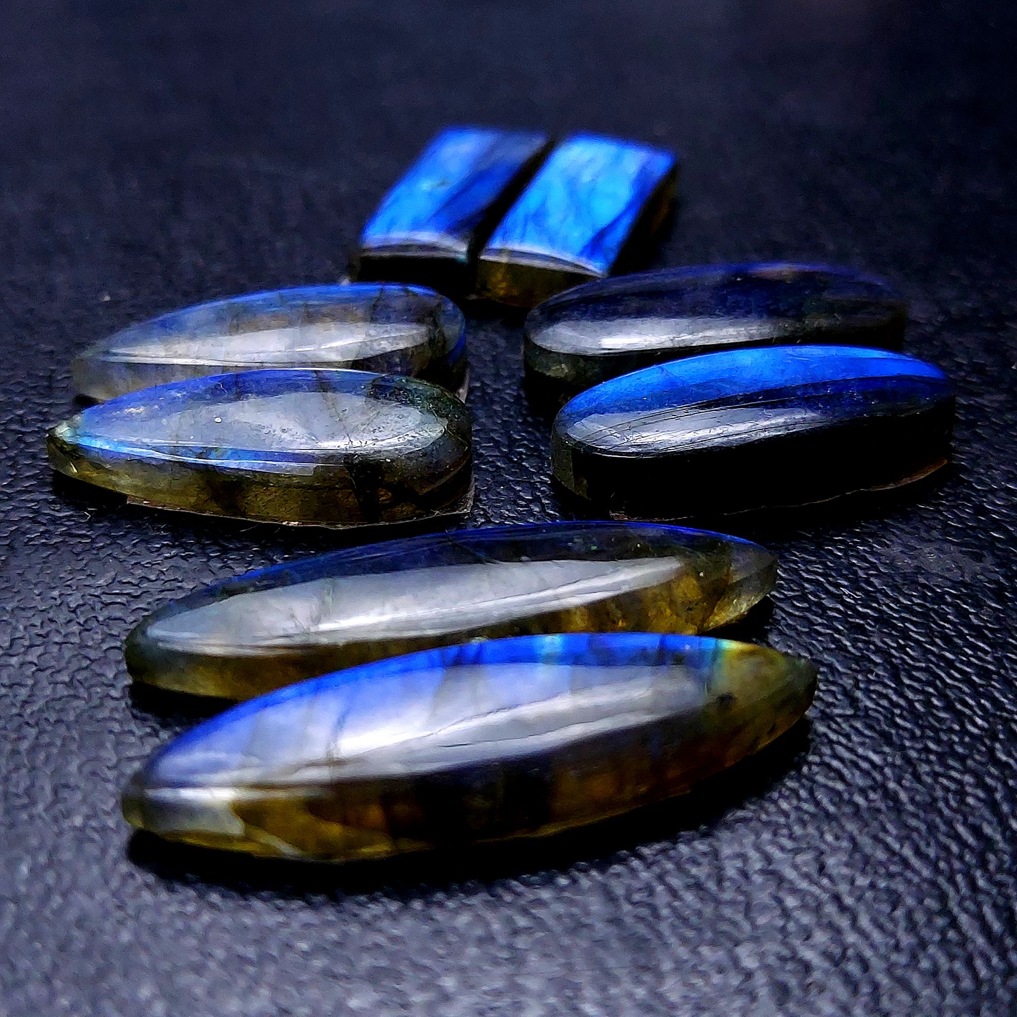4 Pair 64 Cts Labradorite pairs Labradorite Cabochon Loose Gemstone Labradorite pair for Earring For Woman Earrings Mix Shapes Dangle Drop Earrings 30x8 19x7mm R-13132