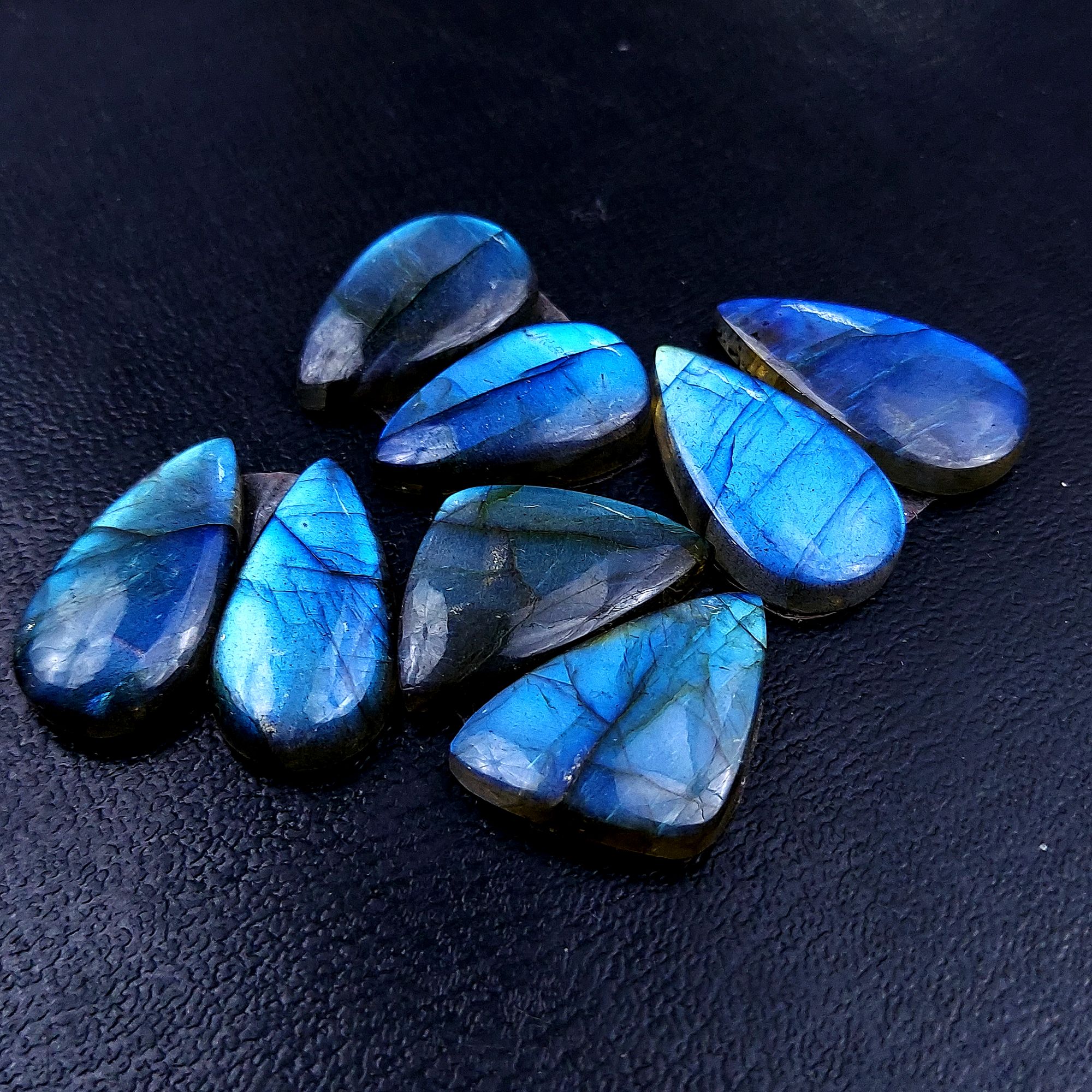 4 Pair 101 Cts Labradorite pairs Labradorite Cabochon Loose Gemstone Labradorite pair for Earring For Woman Earrings Mix Shapes Dangle Drop Earrings 24x15 23x12mm R-13133