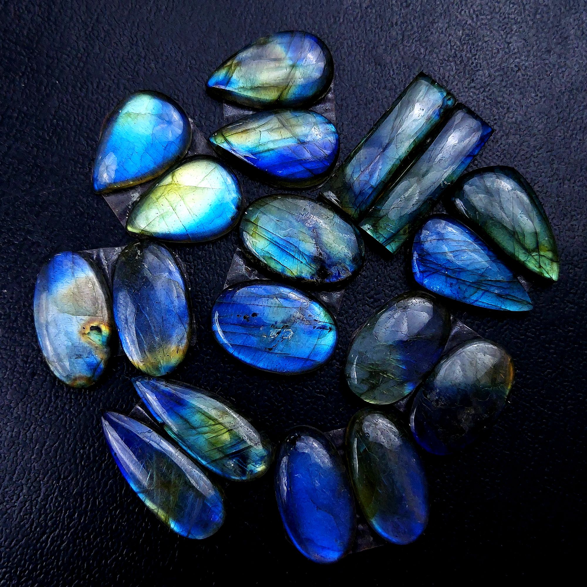 9 Pair 155 Cts Labradorite pairs Labradorite Cabochon Loose Gemstone Labradorite pair for Earring For Woman Earrings Mix Shapes Dangle Drop Earrings 25x7 18x12mm R-13137
