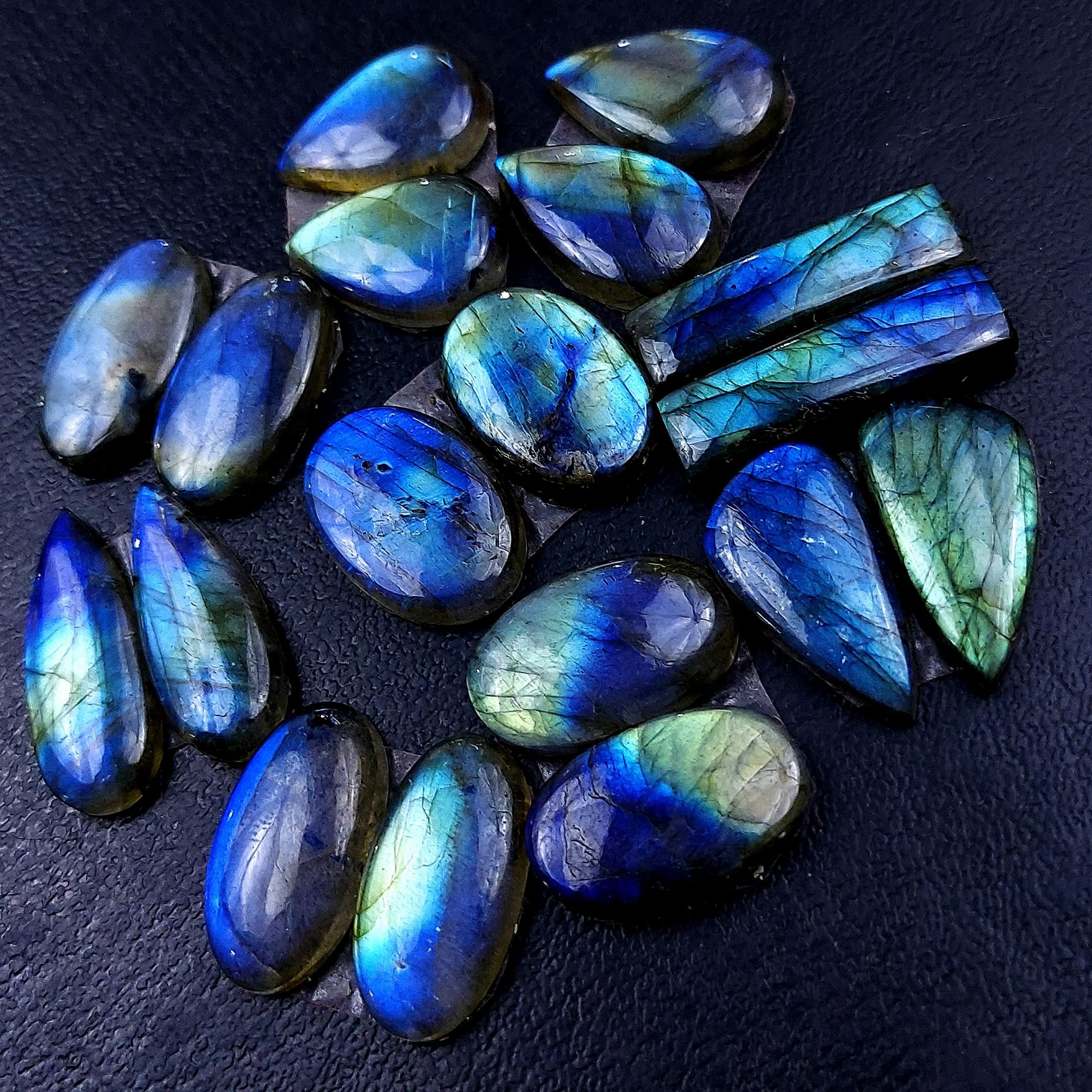 9 Pair 155 Cts Labradorite pairs Labradorite Cabochon Loose Gemstone Labradorite pair for Earring For Woman Earrings Mix Shapes Dangle Drop Earrings 25x7 18x12mm R-13137