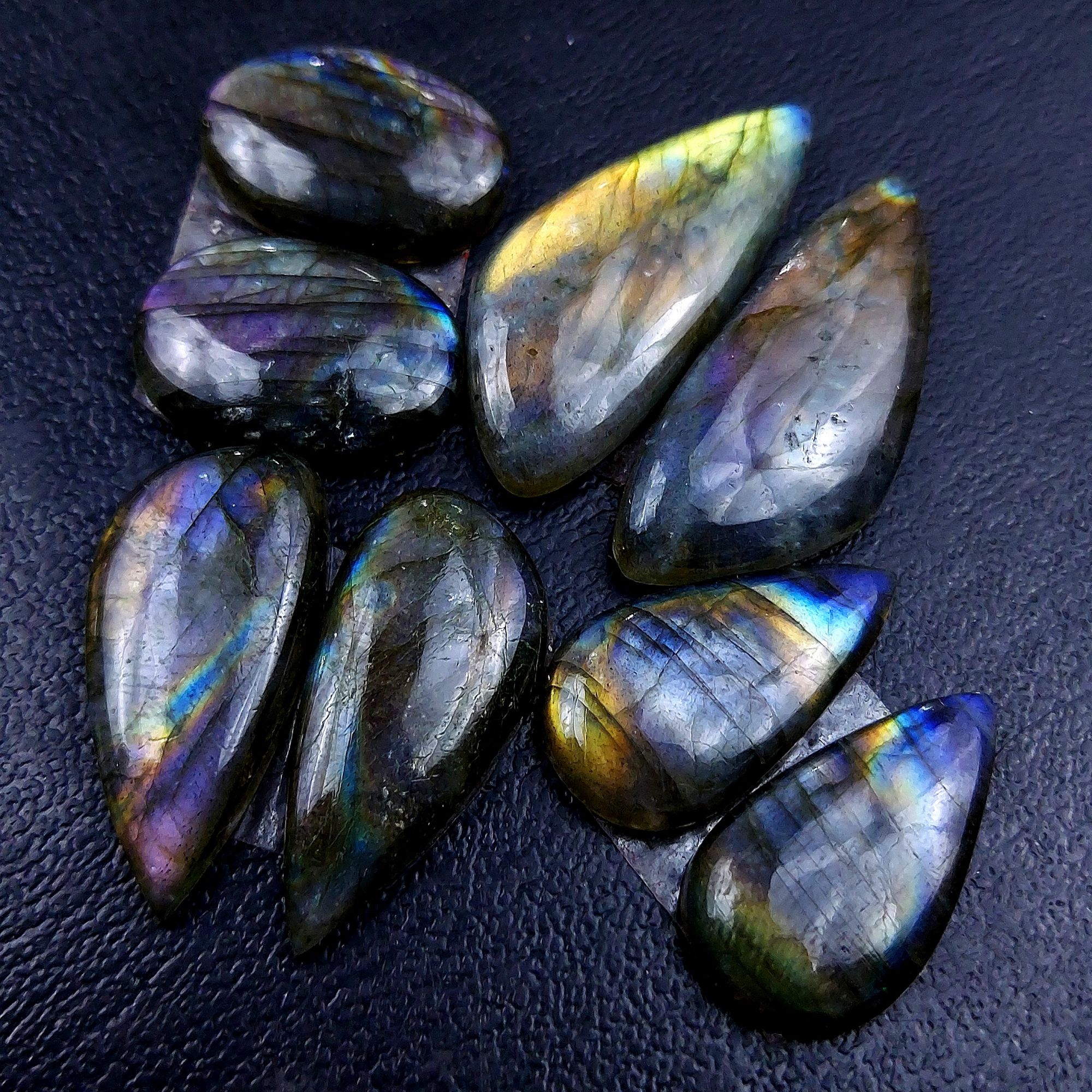 4 Pair 110 Cts Labradorite pairs Labradorite Cabochon Loose Gemstone Labradorite pair for Earring For Woman Earrings Mix Shapes Dangle Drop Earrings 33x13 19x14mm R-13138