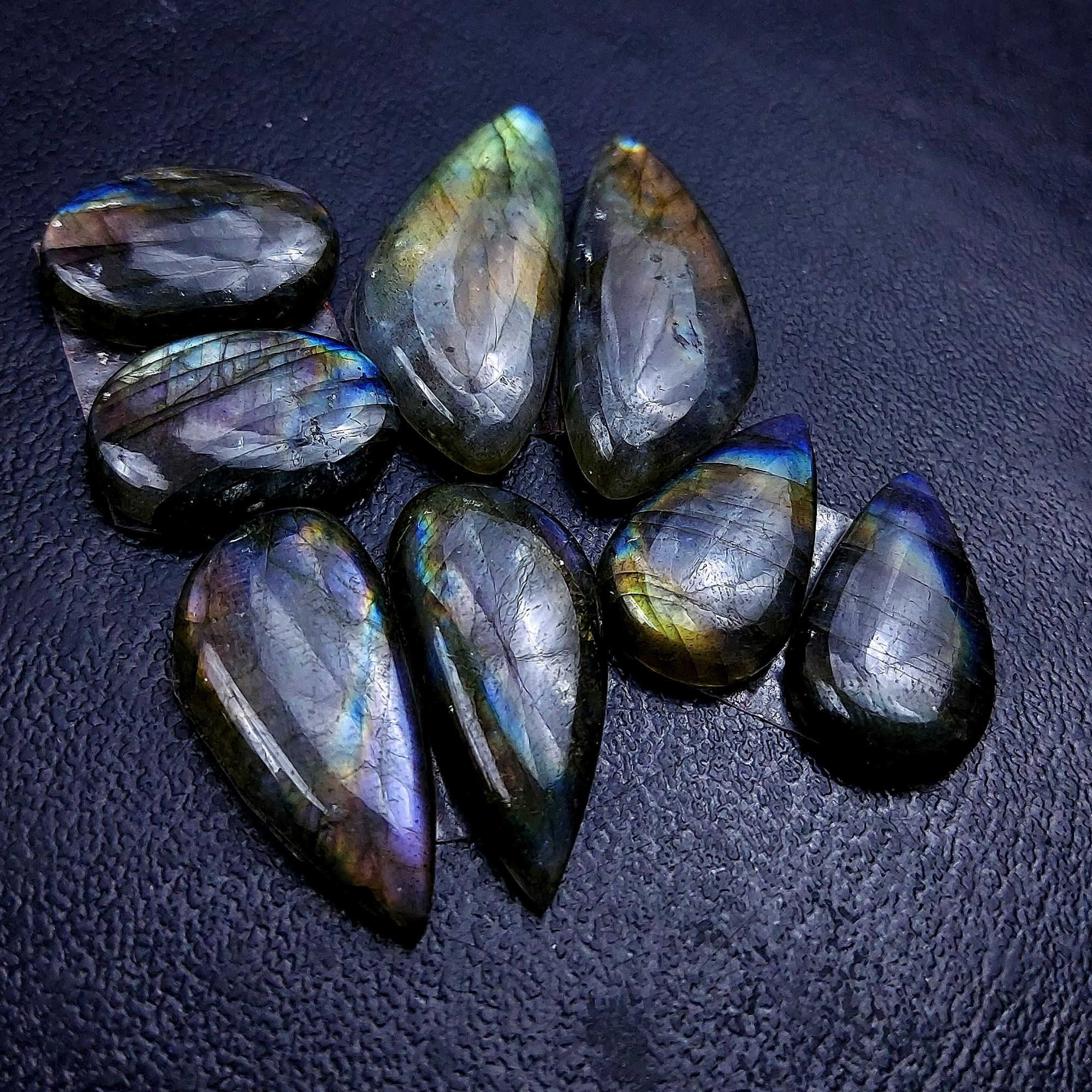 4 Pair 110 Cts Labradorite pairs Labradorite Cabochon Loose Gemstone Labradorite pair for Earring For Woman Earrings Mix Shapes Dangle Drop Earrings 33x13 19x14mm R-13138