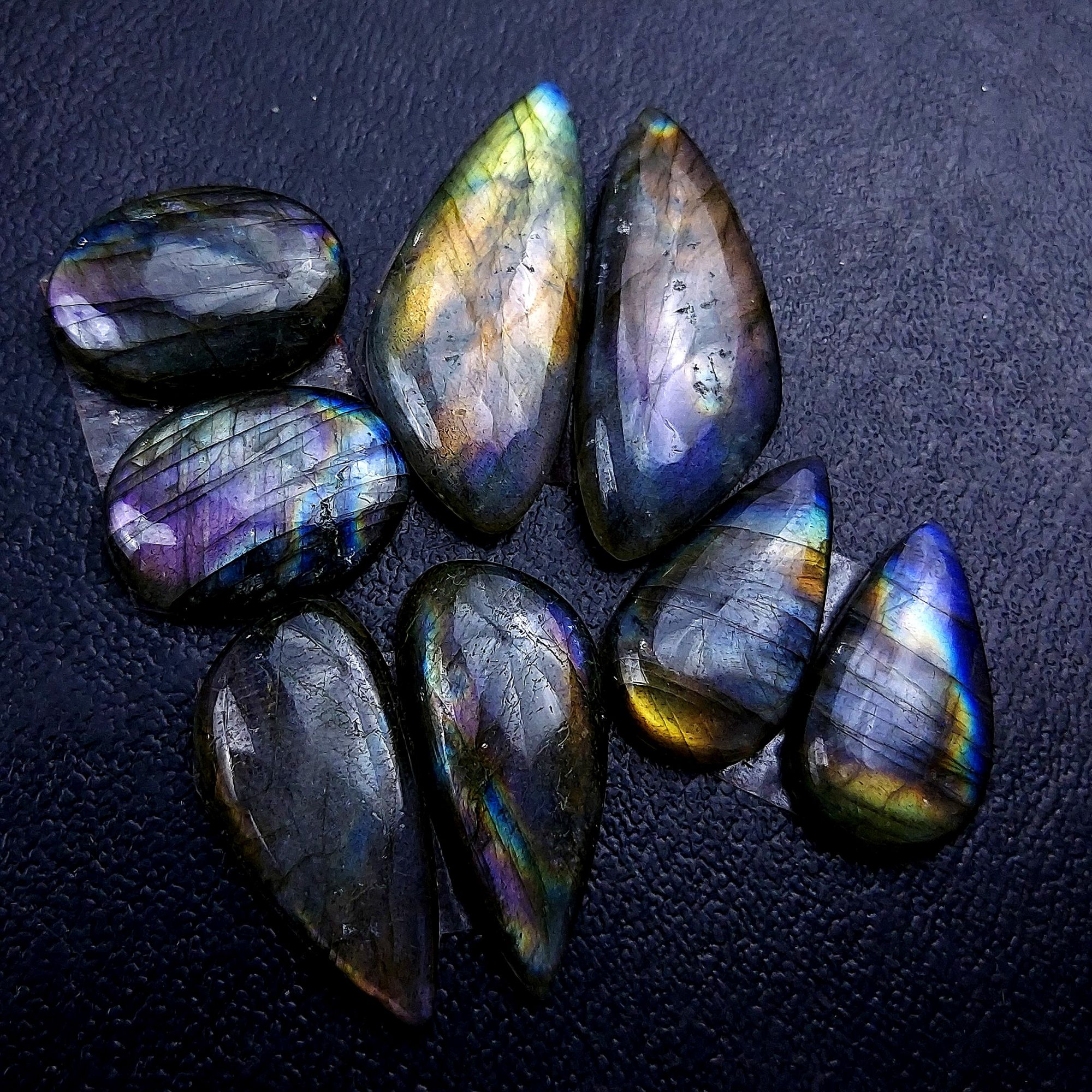4 Pair 110 Cts Labradorite pairs Labradorite Cabochon Loose Gemstone Labradorite pair for Earring For Woman Earrings Mix Shapes Dangle Drop Earrings 33x13 19x14mm R-13138