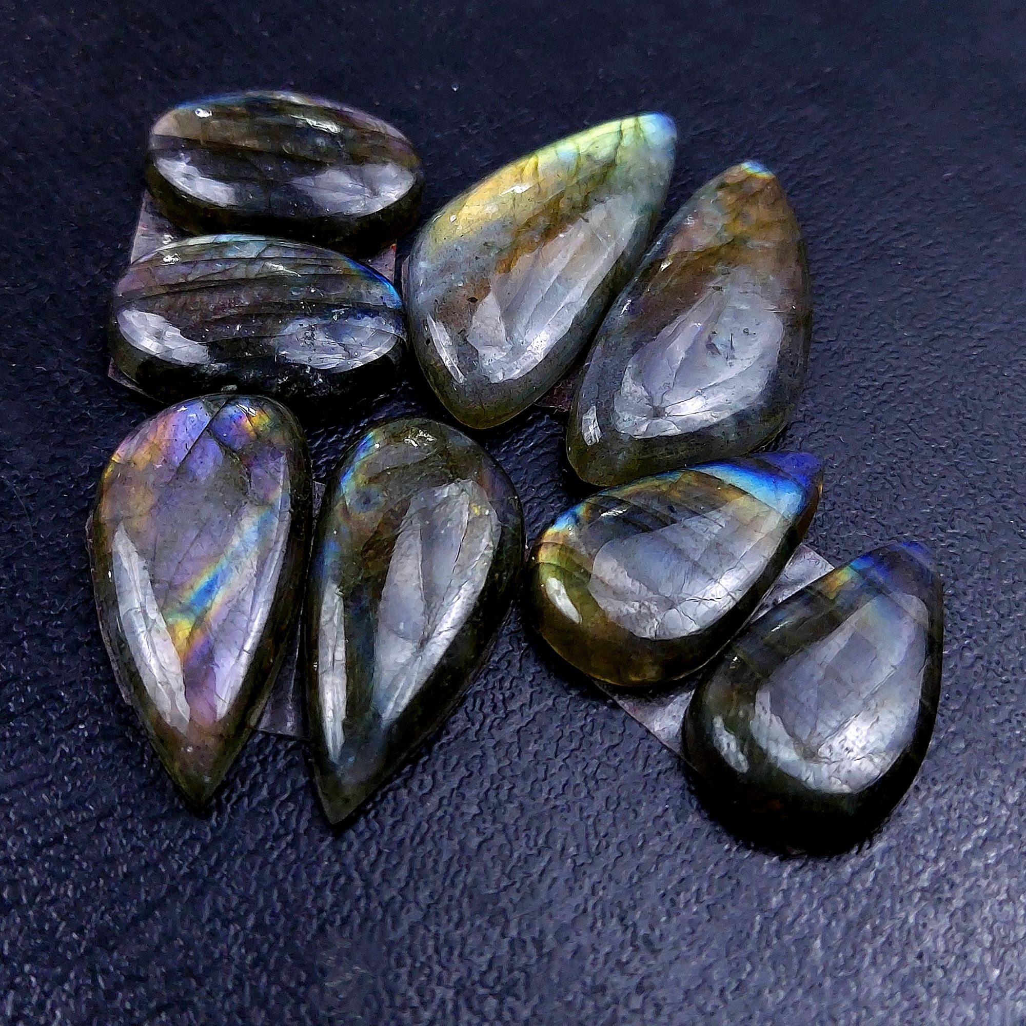 4 Pair 110 Cts Labradorite pairs Labradorite Cabochon Loose Gemstone Labradorite pair for Earring For Woman Earrings Mix Shapes Dangle Drop Earrings 33x13 19x14mm R-13138