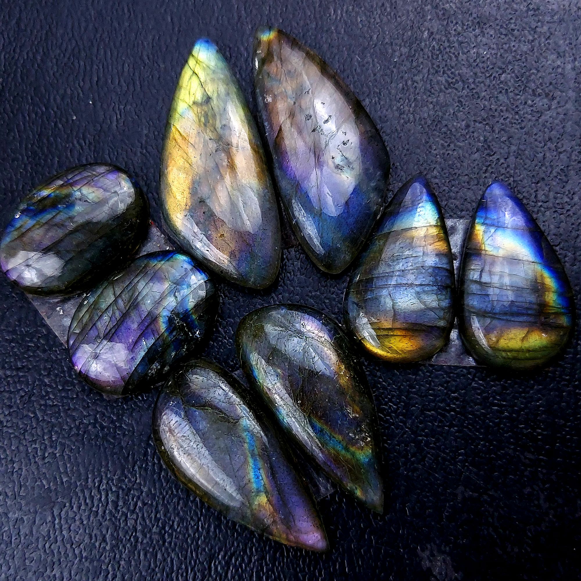 4 Pair 110 Cts Labradorite pairs Labradorite Cabochon Loose Gemstone Labradorite pair for Earring For Woman Earrings Mix Shapes Dangle Drop Earrings 33x13 19x14mm R-13138