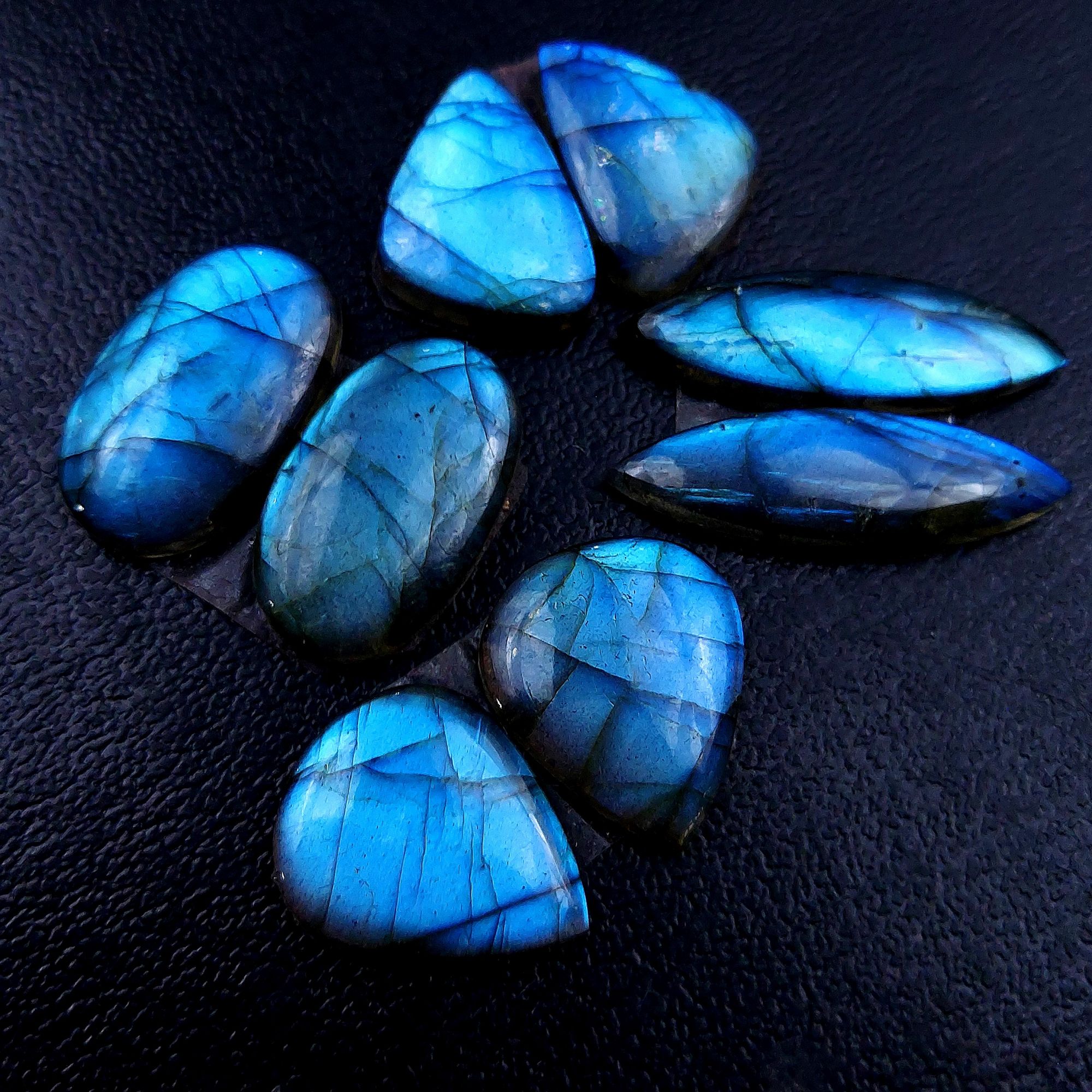 4 Pair 78 Cts Labradorite pairs Labradorite Cabochon Loose Gemstone Labradorite pair for Earring For Woman Earrings Mix Shapes Dangle Drop Earrings 30x8 19x15mm R-13139