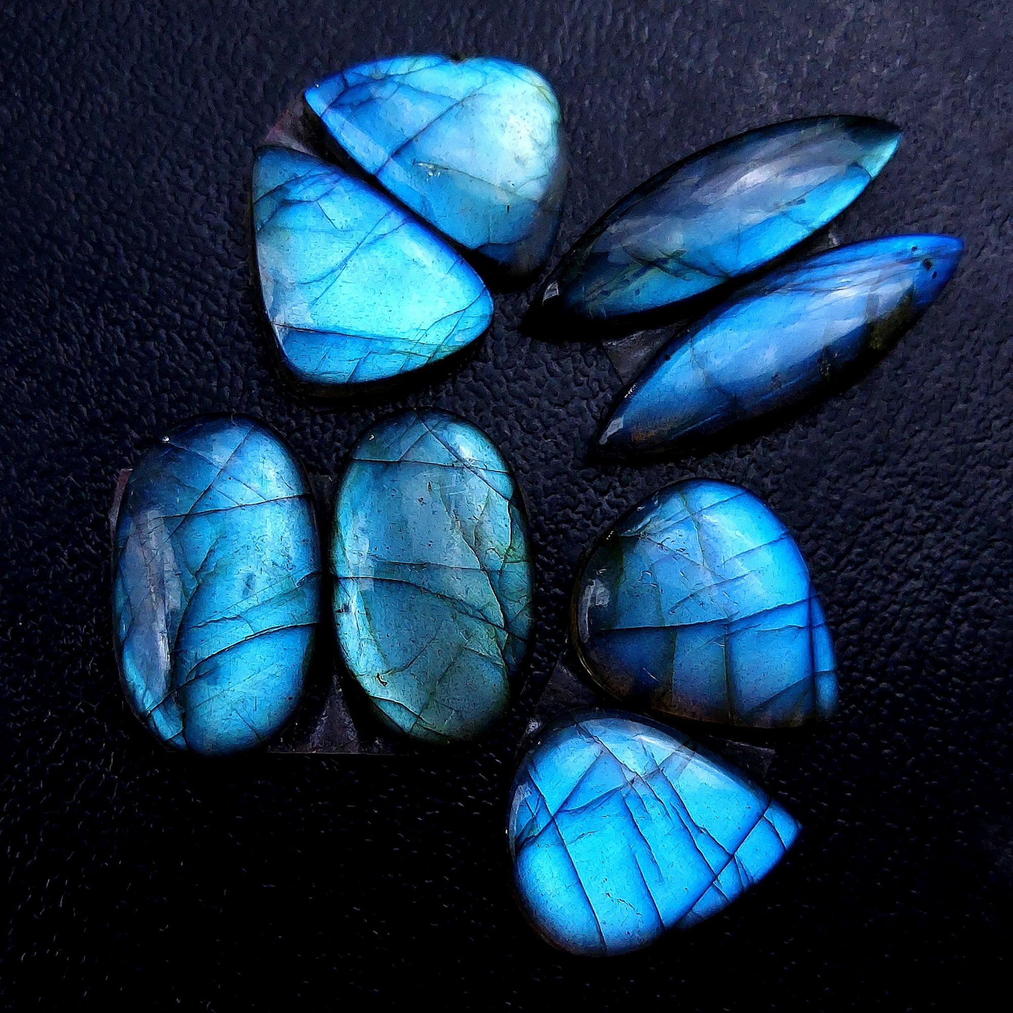 4 Pair 78 Cts Labradorite pairs Labradorite Cabochon Loose Gemstone Labradorite pair for Earring For Woman Earrings Mix Shapes Dangle Drop Earrings 30x8 19x15mm R-13139