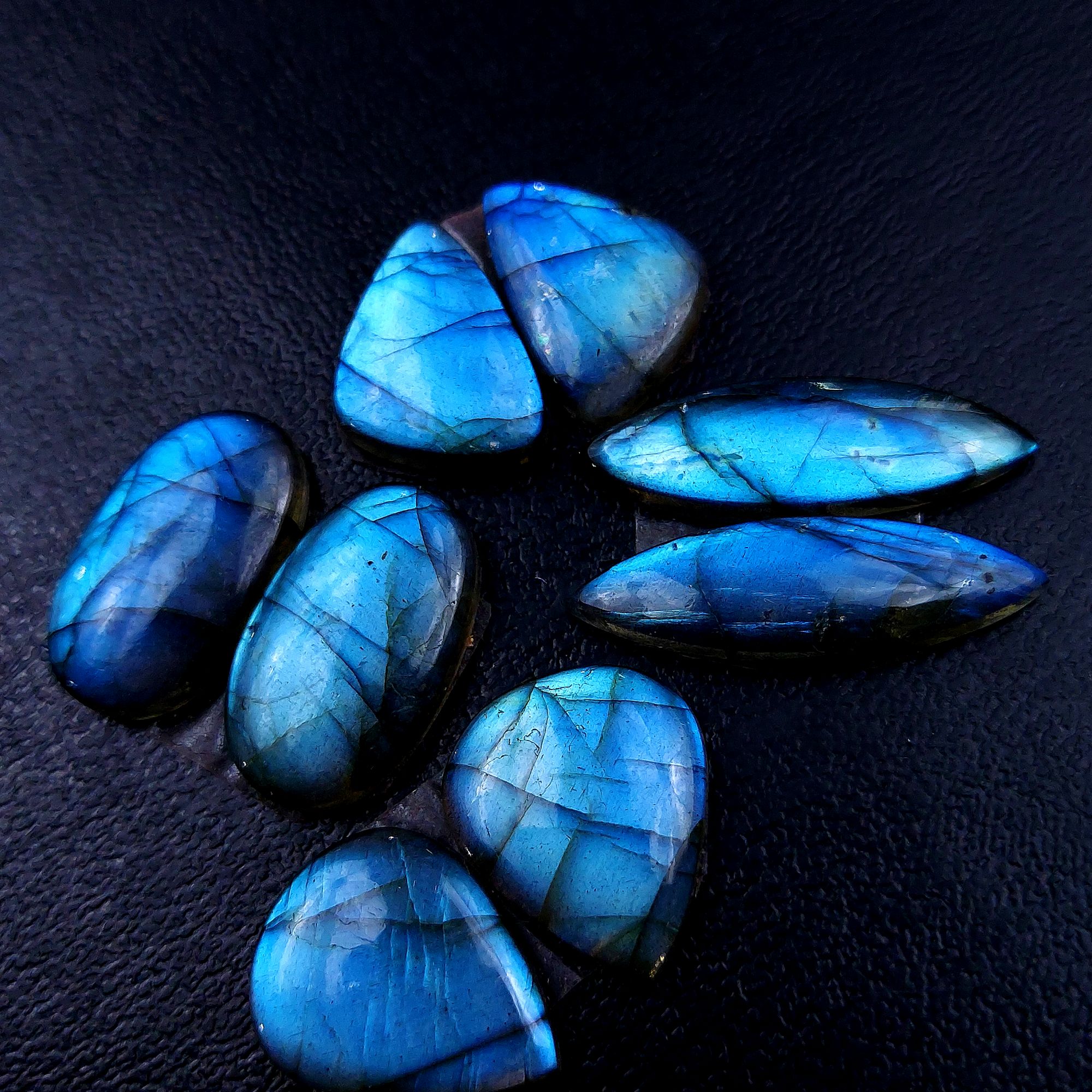 4 Pair 78 Cts Labradorite pairs Labradorite Cabochon Loose Gemstone Labradorite pair for Earring For Woman Earrings Mix Shapes Dangle Drop Earrings 30x8 19x15mm R-13139
