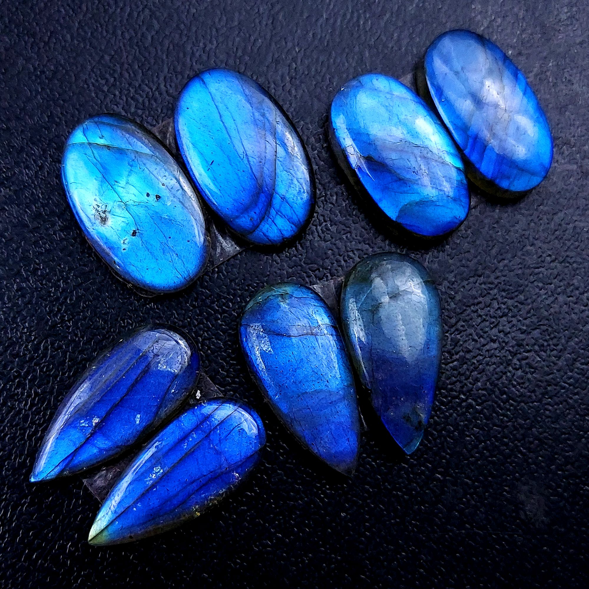 4 Pair 89 Cts Labradorite pairs Labradorite Cabochon Loose Gemstone Labradorite pair for Earring For Woman Earrings Mix Shapes Dangle Drop Earrings 23x11 21x11mm R-13141