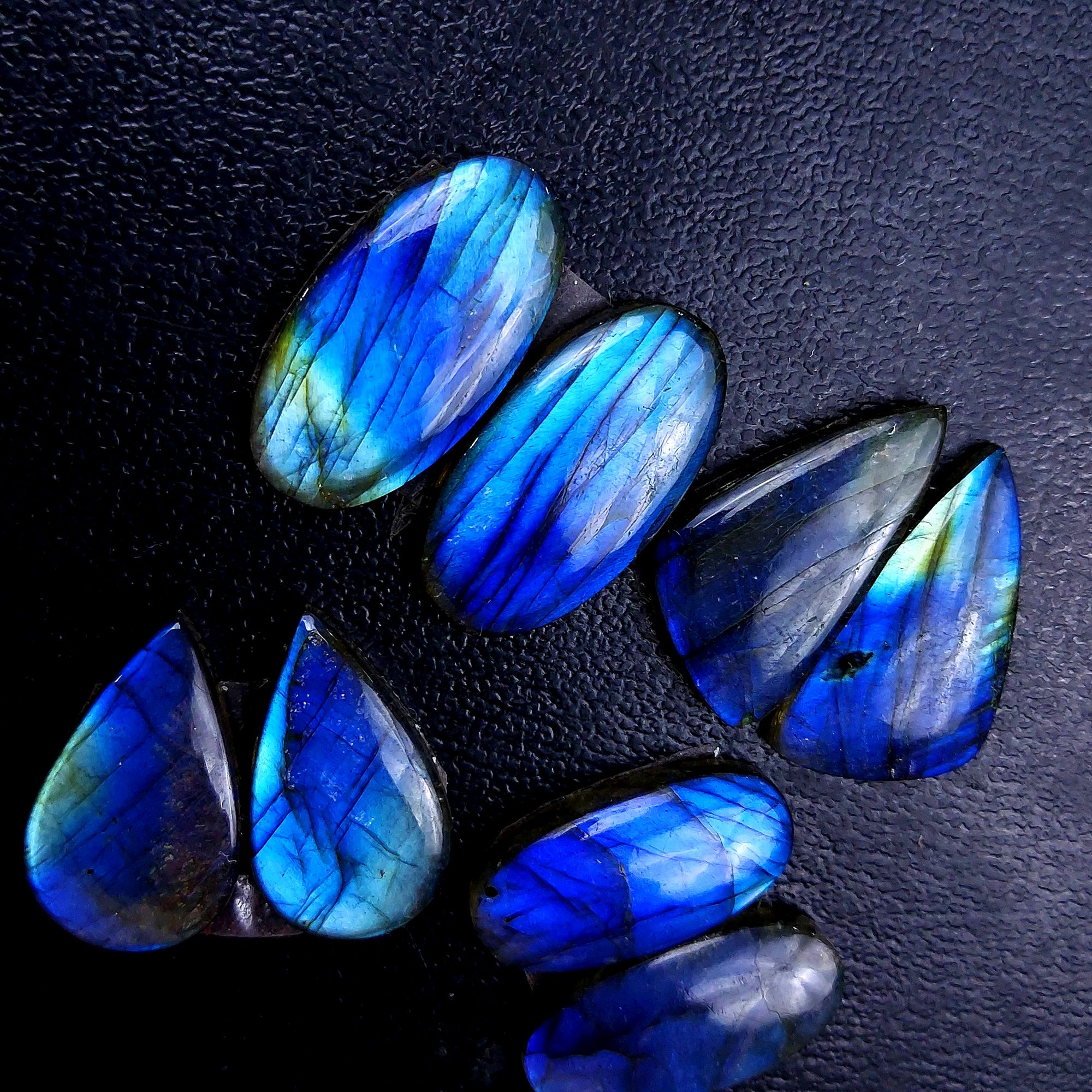 4 Pair 104 Cts Labradorite pairs Labradorite Cabochon Loose Gemstone Labradorite pair for Earring For Woman Earrings Mix Shapes Dangle Drop Earrings 25x13 22x11mm R-13143