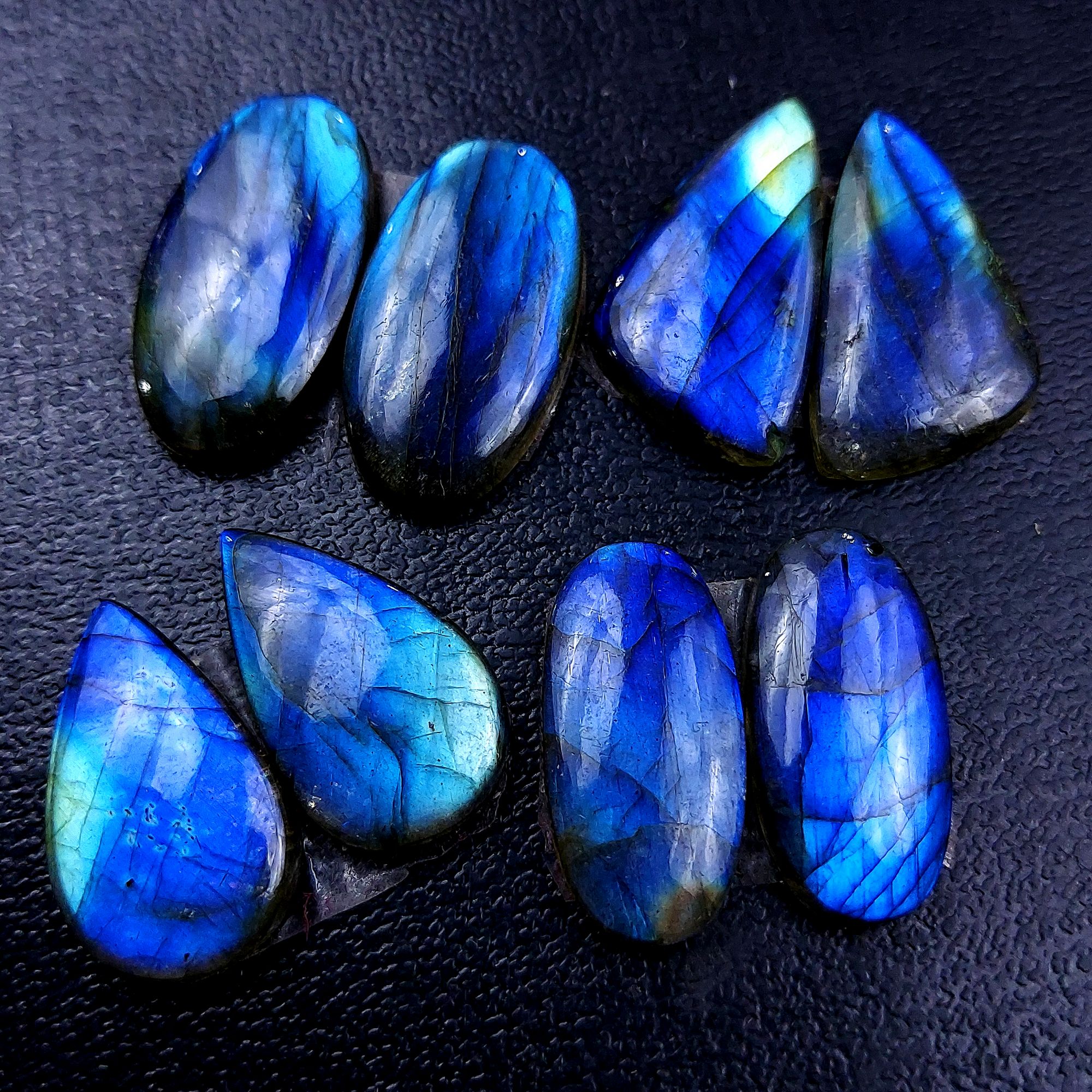 4 Pair 104 Cts Labradorite pairs Labradorite Cabochon Loose Gemstone Labradorite pair for Earring For Woman Earrings Mix Shapes Dangle Drop Earrings 25x13 22x11mm R-13143