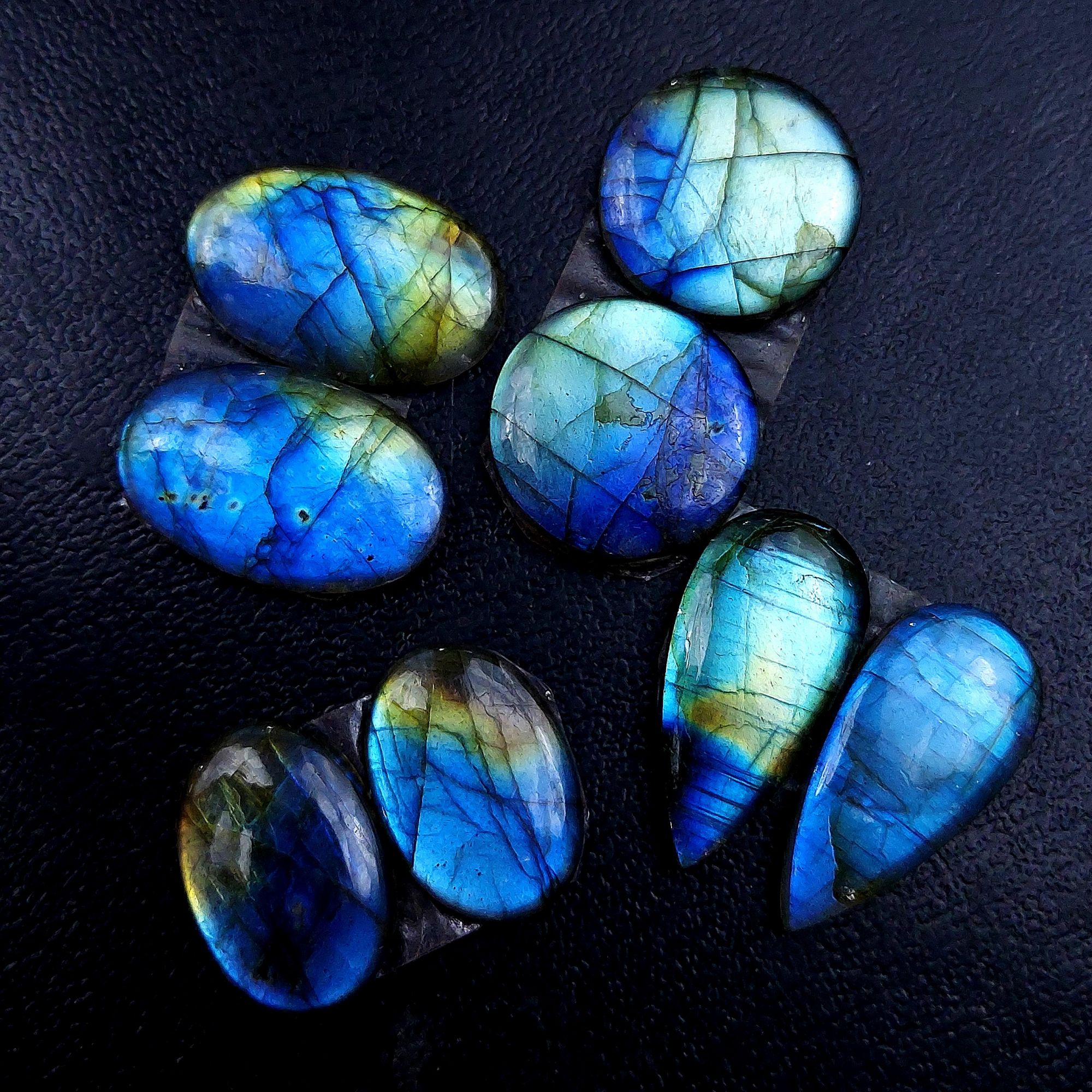 4 Pair 95 Cts Labradorite pairs Labradorite Cabochon Loose Gemstone Labradorite pair for Earring For Woman Earrings Mix Shapes Dangle Drop Earrings 26x12 19x13mm R-13145