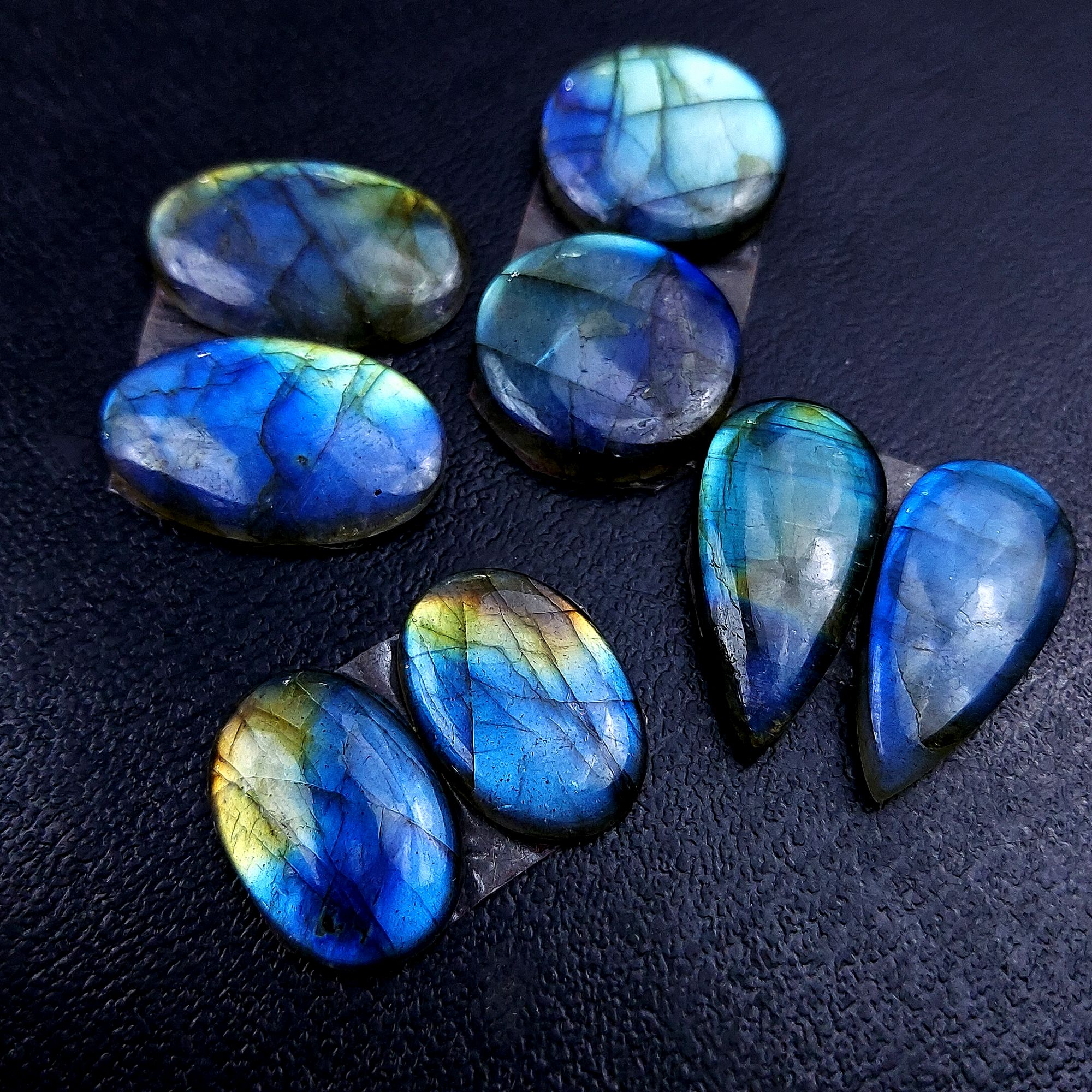 4 Pair 95 Cts Labradorite pairs Labradorite Cabochon Loose Gemstone Labradorite pair for Earring For Woman Earrings Mix Shapes Dangle Drop Earrings 26x12 19x13mm R-13145