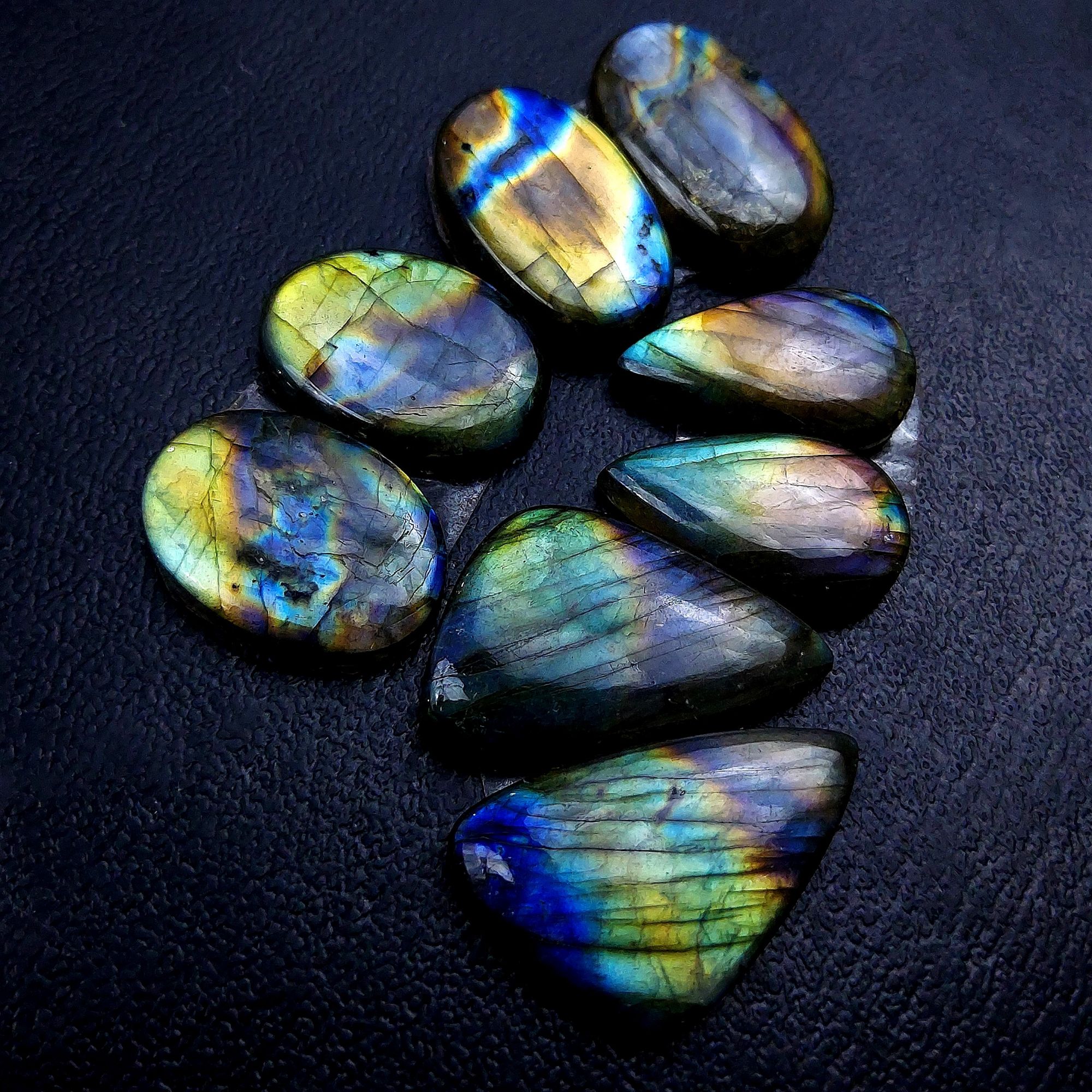 4 Pair 118 Cts Labradorite pairs Labradorite Cabochon Loose Gemstone Labradorite pair for Earring For Woman Earrings Mix Shapes Dangle Drop Earrings 27x17 20x15mm R-13147