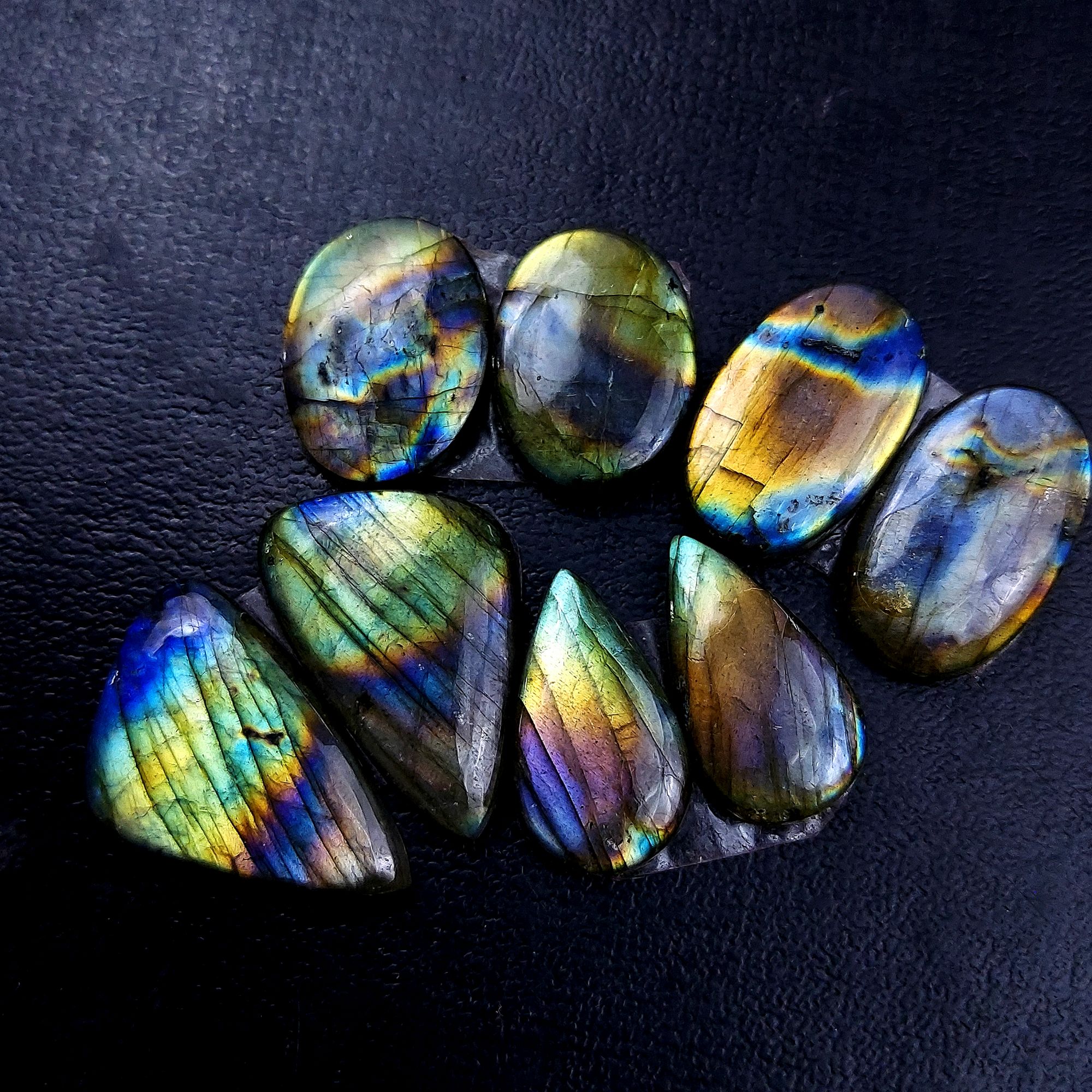 4 Pair 118 Cts Labradorite pairs Labradorite Cabochon Loose Gemstone Labradorite pair for Earring For Woman Earrings Mix Shapes Dangle Drop Earrings 27x17 20x15mm R-13147