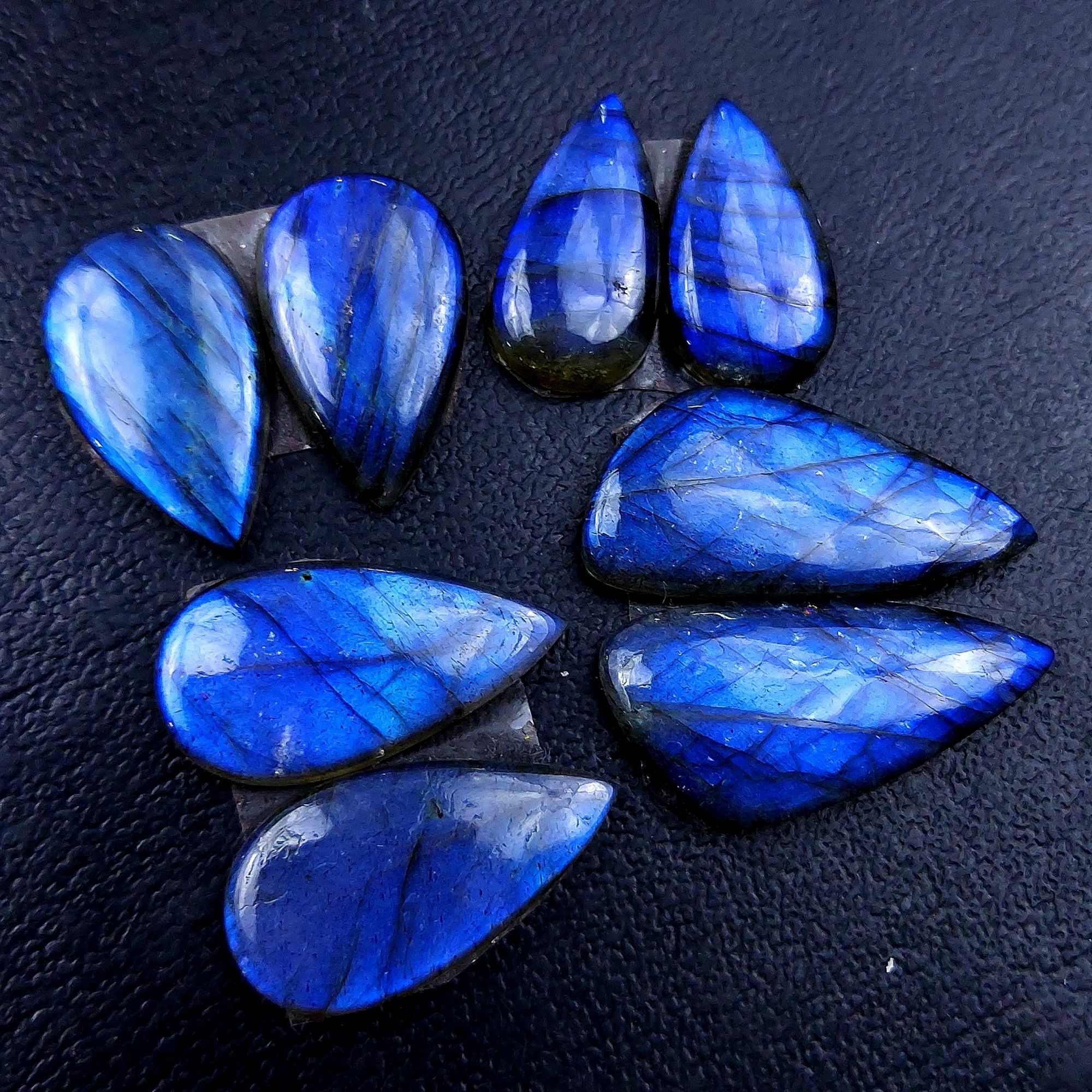 4 Pair 78 Cts Labradorite pairs Labradorite Cabochon Loose Gemstone Labradorite pair for Earring For Woman Earrings Mix Shapes Dangle Drop Earrings 26x12 19x10mm R-13148