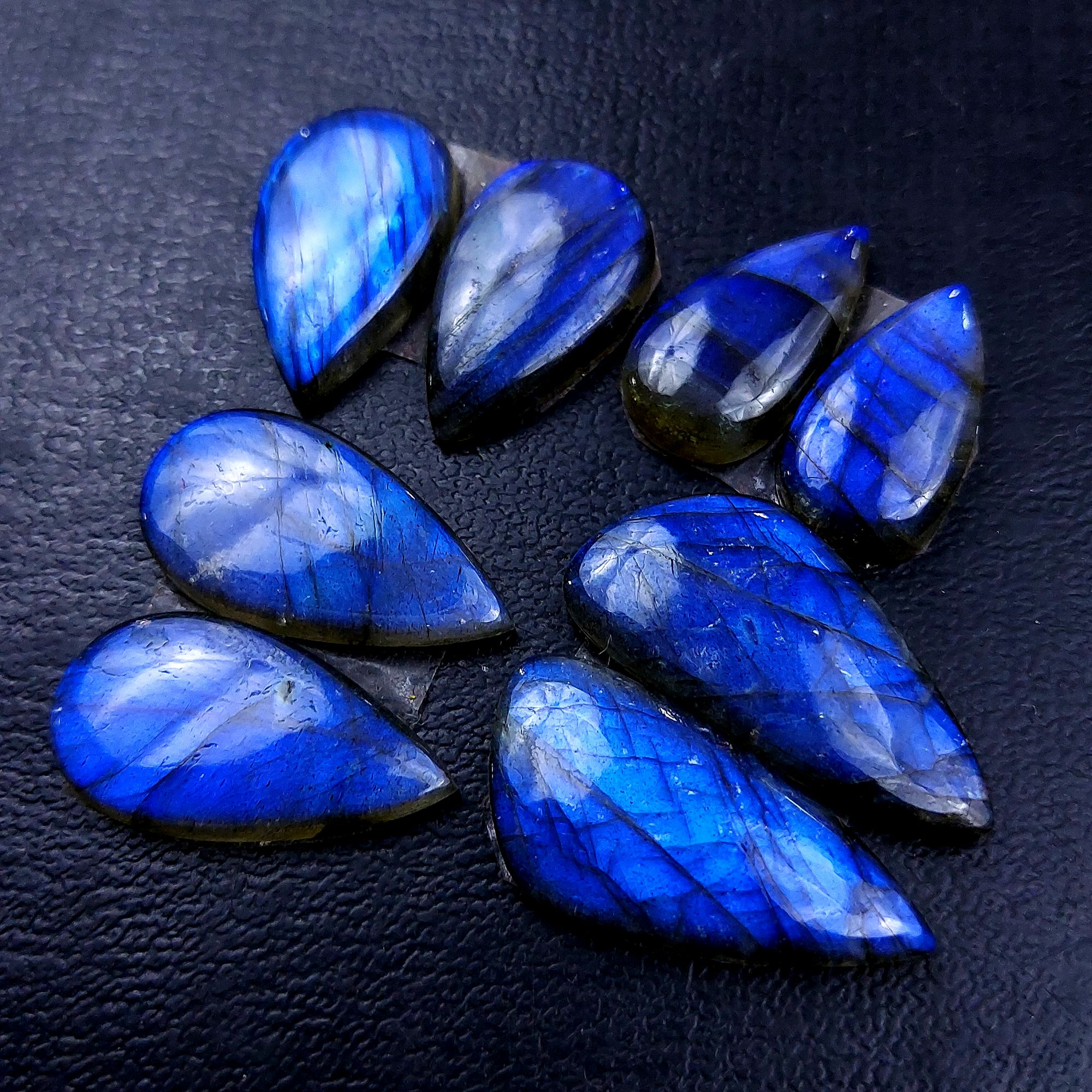 4 Pair 78 Cts Labradorite pairs Labradorite Cabochon Loose Gemstone Labradorite pair for Earring For Woman Earrings Mix Shapes Dangle Drop Earrings 26x12 19x10mm R-13148