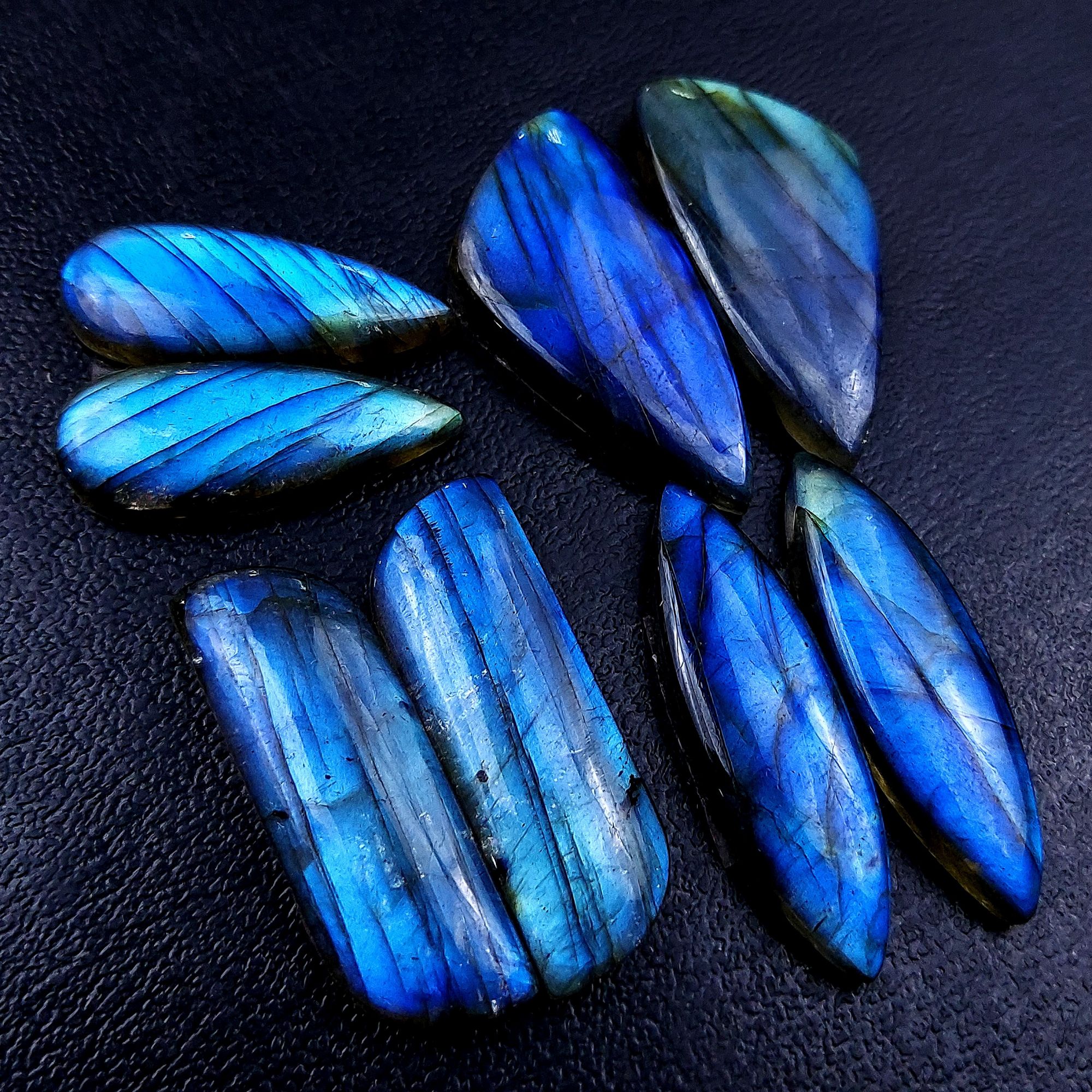 4 Pair 156 Cts Labradorite pairs Labradorite Cabochon Loose Gemstone Labradorite pair for Earring For Woman Earrings Mix Shapes Dangle Drop Earrings 34x16 26x10mm R-13151