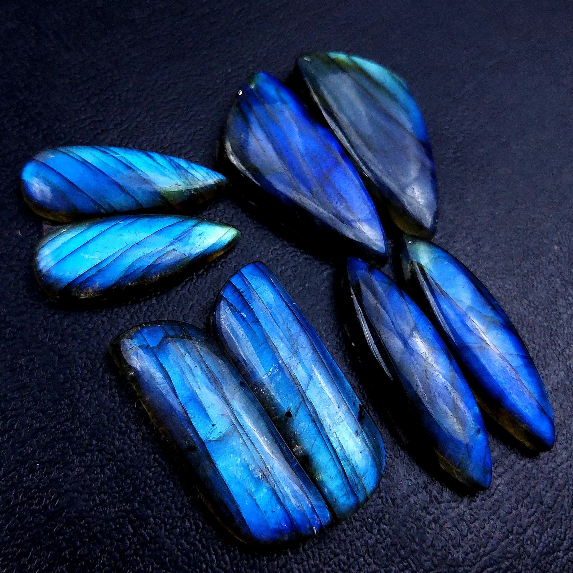 4 Pair 156 Cts Labradorite pairs Labradorite Cabochon Loose Gemstone Labradorite pair for Earring For Woman Earrings Mix Shapes Dangle Drop Earrings 34x16 26x10mm R-13151