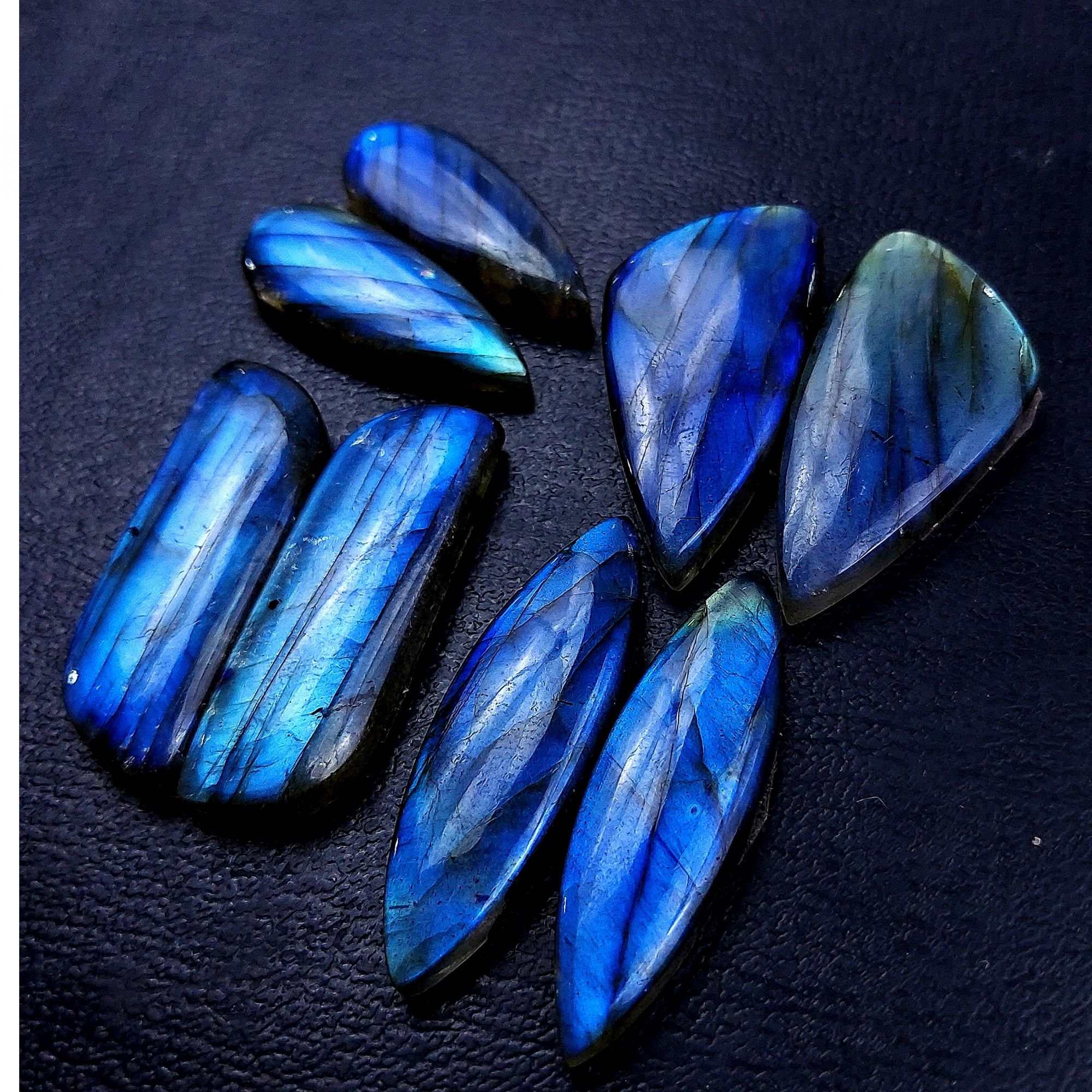 4 Pair 156 Cts Labradorite pairs Labradorite Cabochon Loose Gemstone Labradorite pair for Earring For Woman Earrings Mix Shapes Dangle Drop Earrings 34x16 26x10mm R-13151