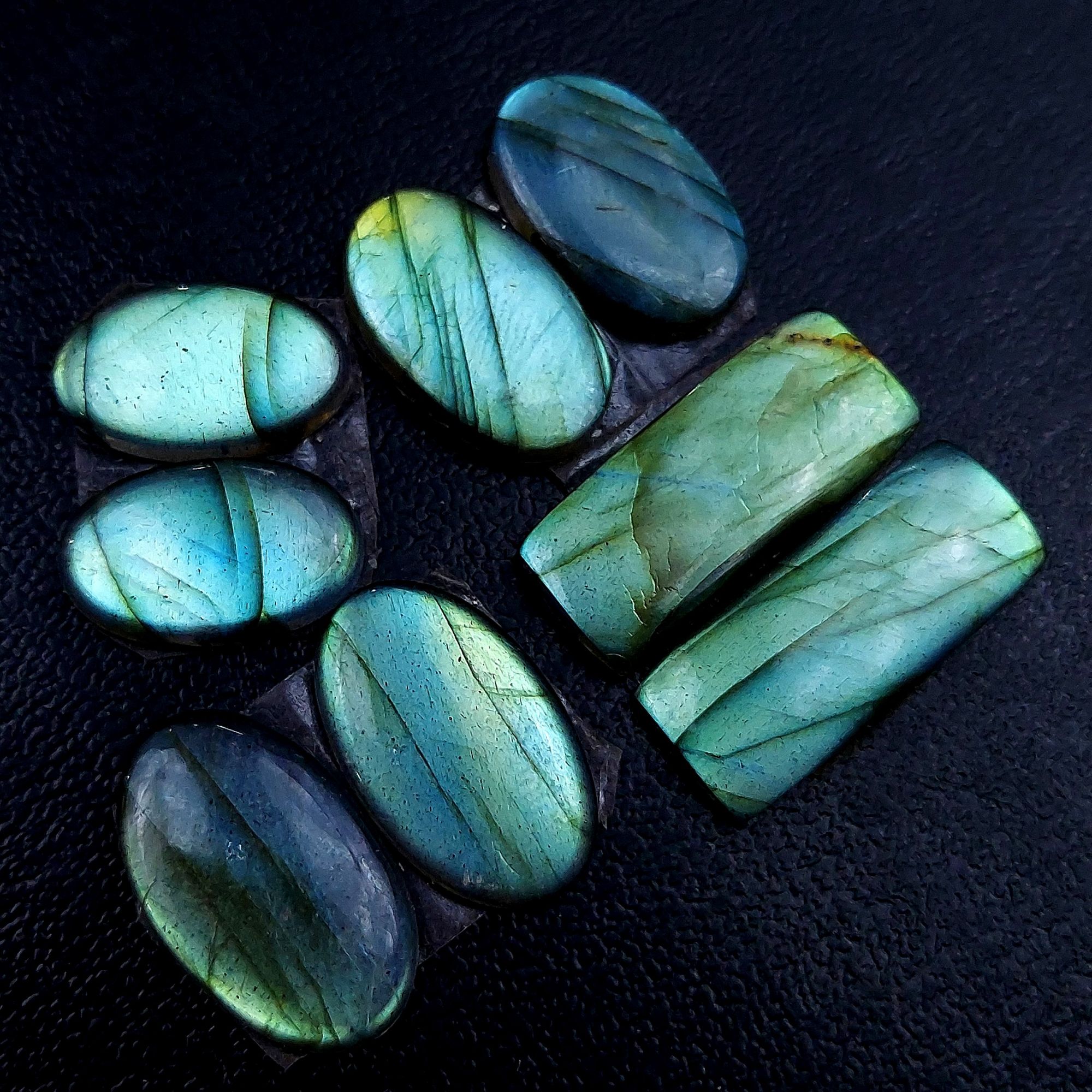 4 Pair 60 Cts Labradorite pairs Labradorite Cabochon Loose Gemstone Labradorite pair for Earring For Woman Earrings Mix Shapes Dangle Drop Earrings 26x11 17x10mm R-13152
