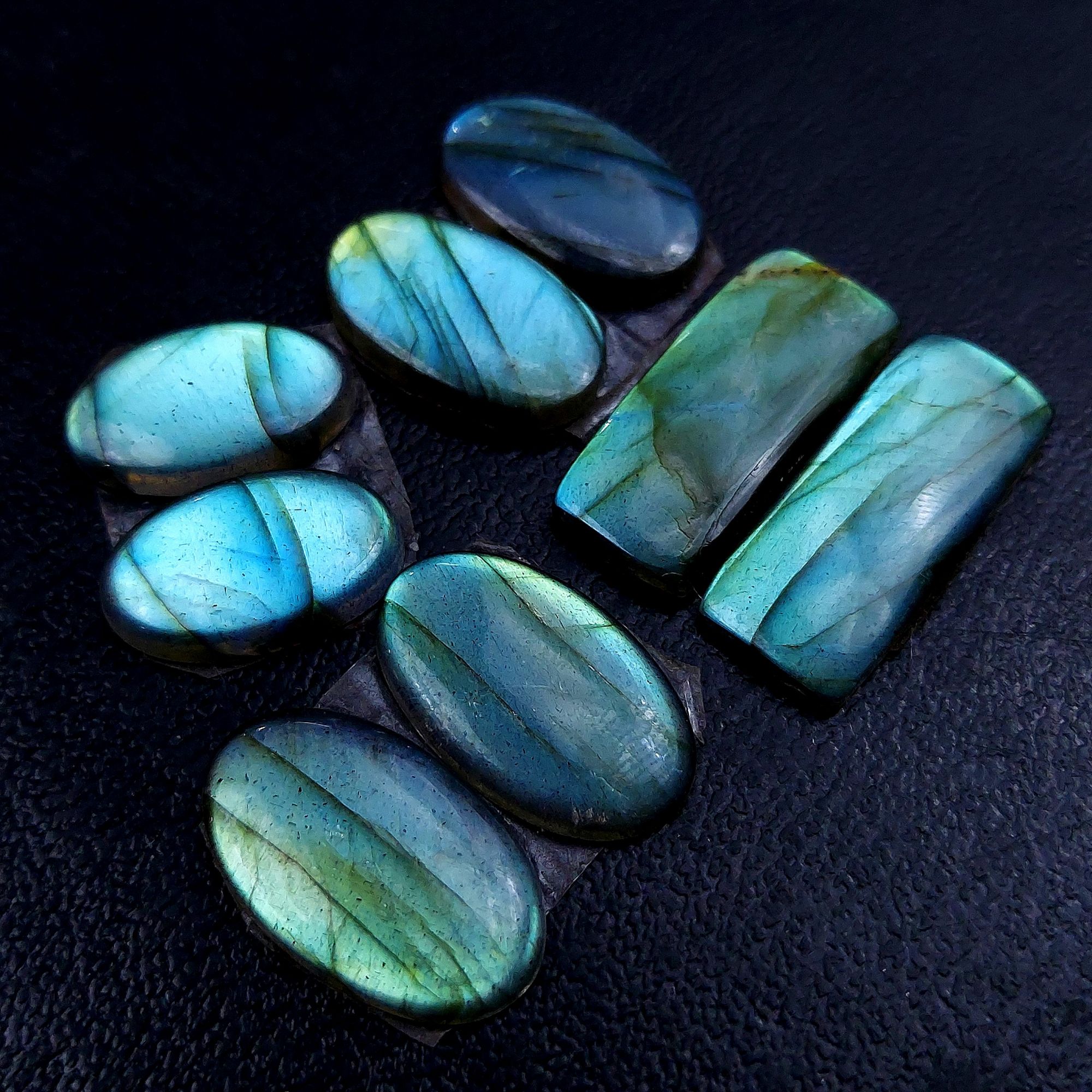 4 Pair 60 Cts Labradorite pairs Labradorite Cabochon Loose Gemstone Labradorite pair for Earring For Woman Earrings Mix Shapes Dangle Drop Earrings 26x11 17x10mm R-13152