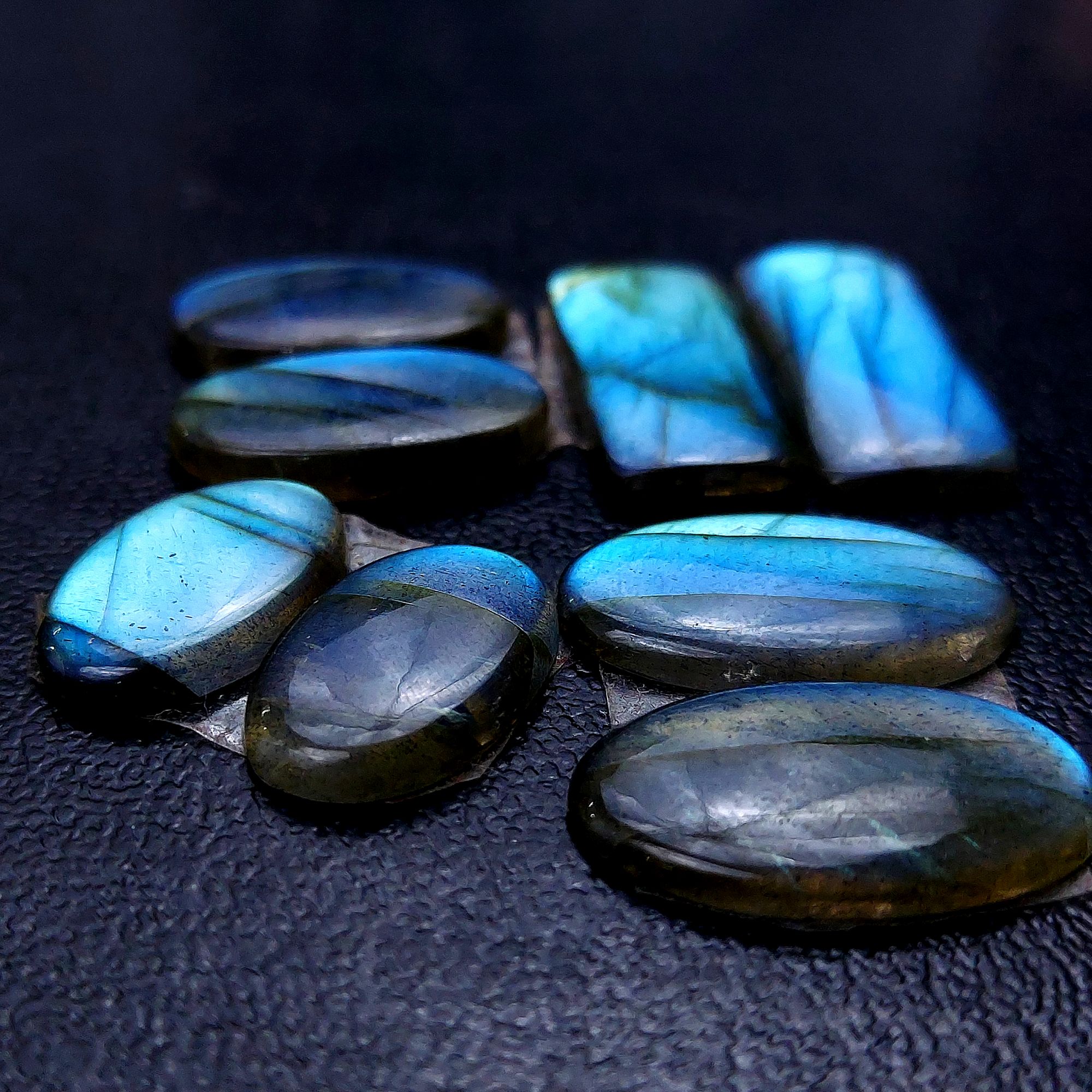 4 Pair 60 Cts Labradorite pairs Labradorite Cabochon Loose Gemstone Labradorite pair for Earring For Woman Earrings Mix Shapes Dangle Drop Earrings 26x11 17x10mm R-13152