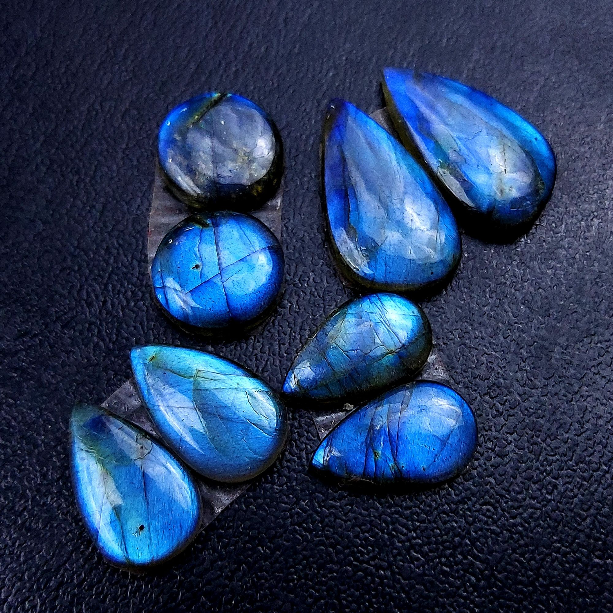 4 Pair 63 Cts Labradorite pairs Labradorite Cabochon Loose Gemstone Labradorite pair for Earring For Woman Earrings Mix Shapes Dangle Drop Earrings 25x13 17x10mm R-13156
