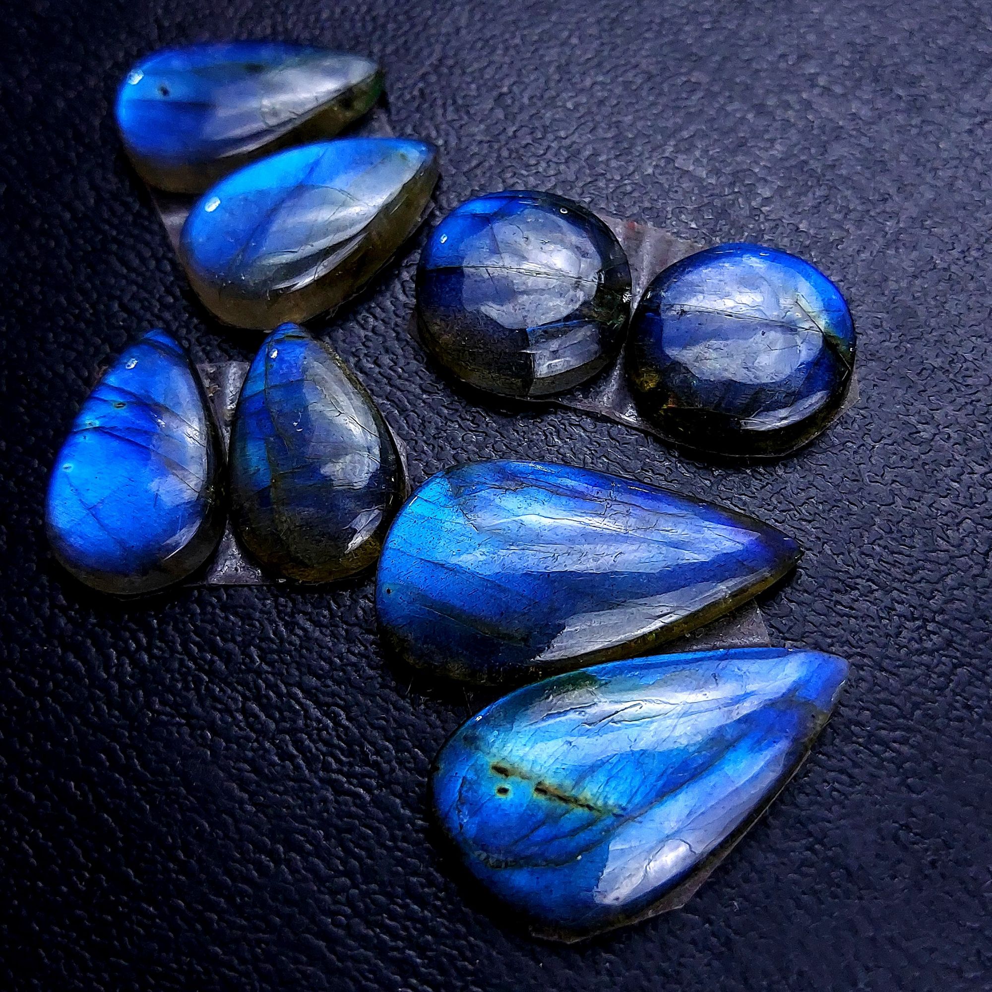 4 Pair 63 Cts Labradorite pairs Labradorite Cabochon Loose Gemstone Labradorite pair for Earring For Woman Earrings Mix Shapes Dangle Drop Earrings 25x13 17x10mm R-13156