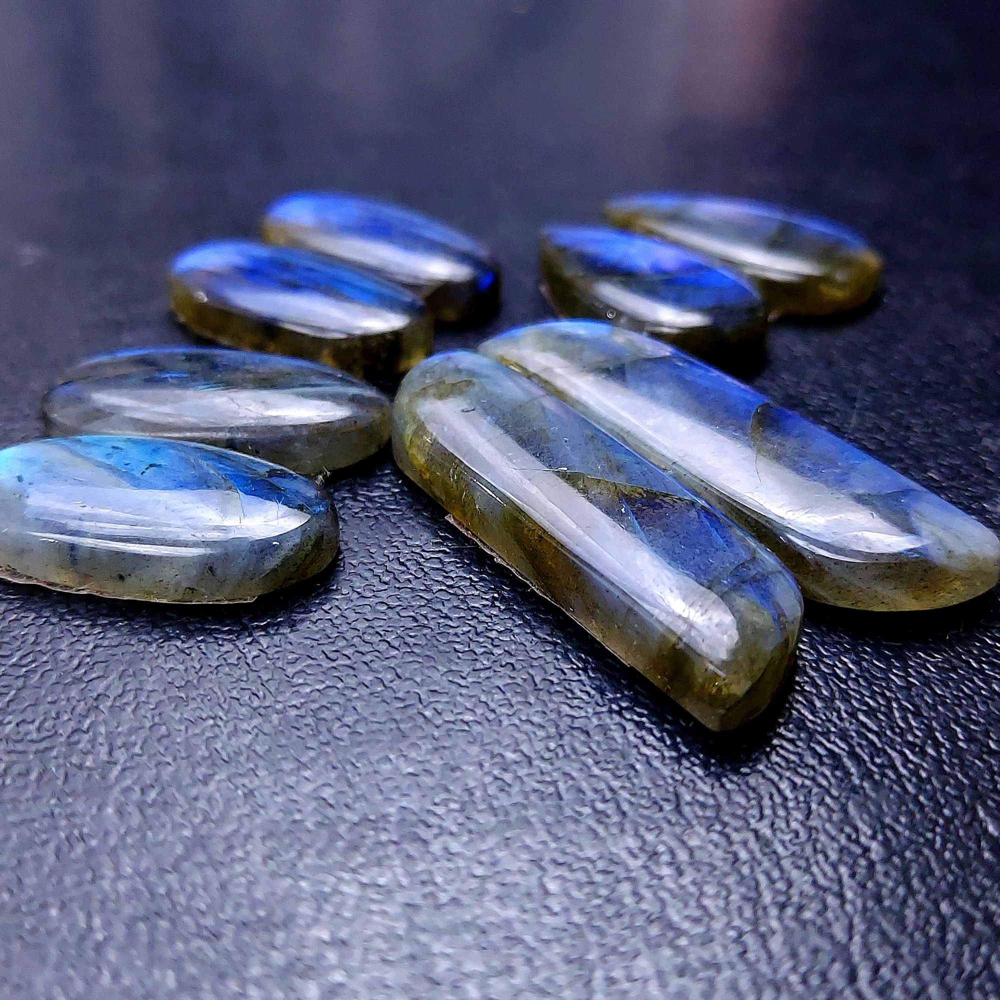 4 Pair 122 Cts Labradorite pairs Labradorite Cabochon Loose Gemstone Labradorite pair for Earring For Woman Earrings Mix Shapes Dangle Drop Earrings 37x11 27x13mm R-13159
