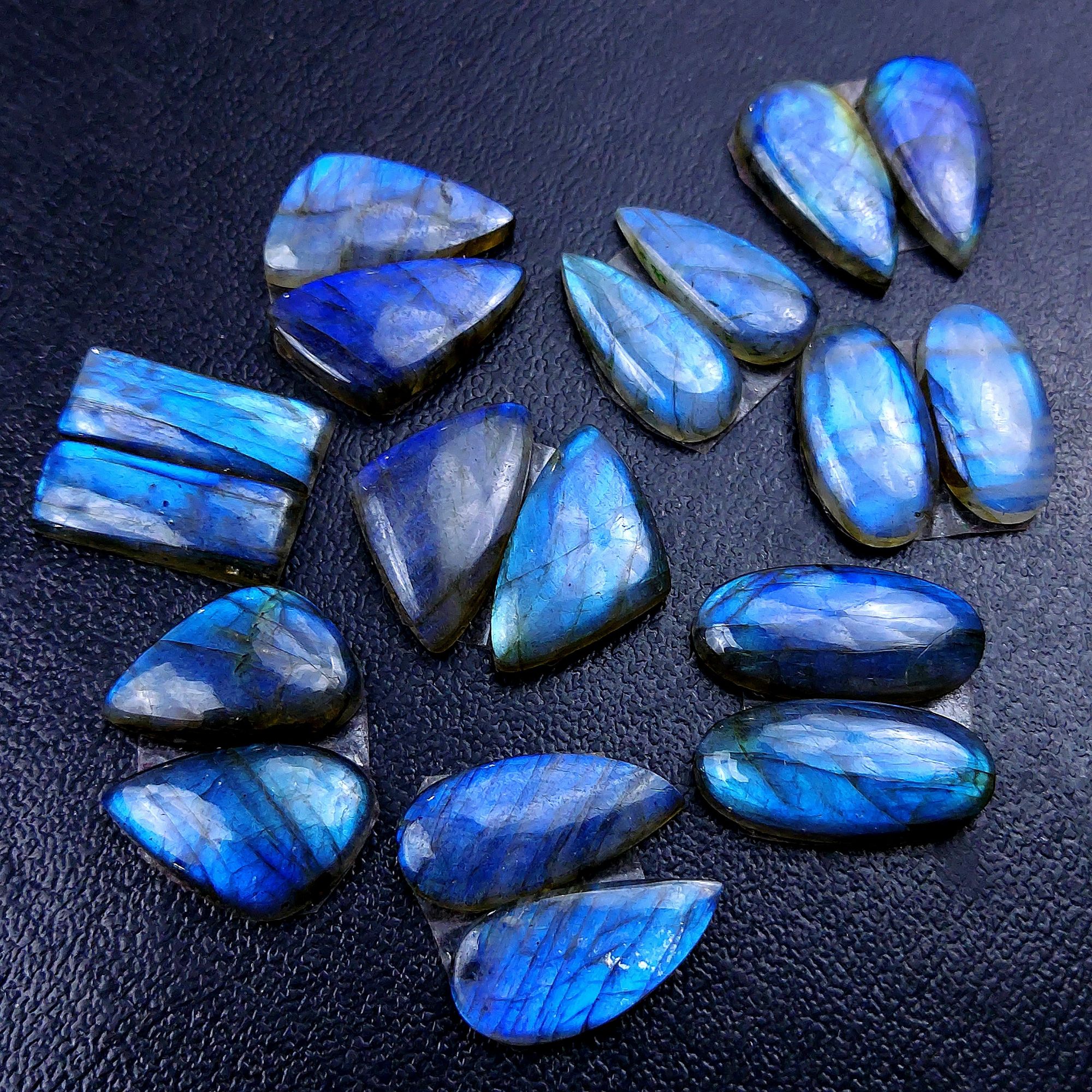9 Pair 138 Cts Labradorite pairs Labradorite Cabochon Loose Gemstone Labradorite pair for Earring For Woman Earrings Mix Shapes Dangle Drop Earrings 23x11 20x13mm R-13161