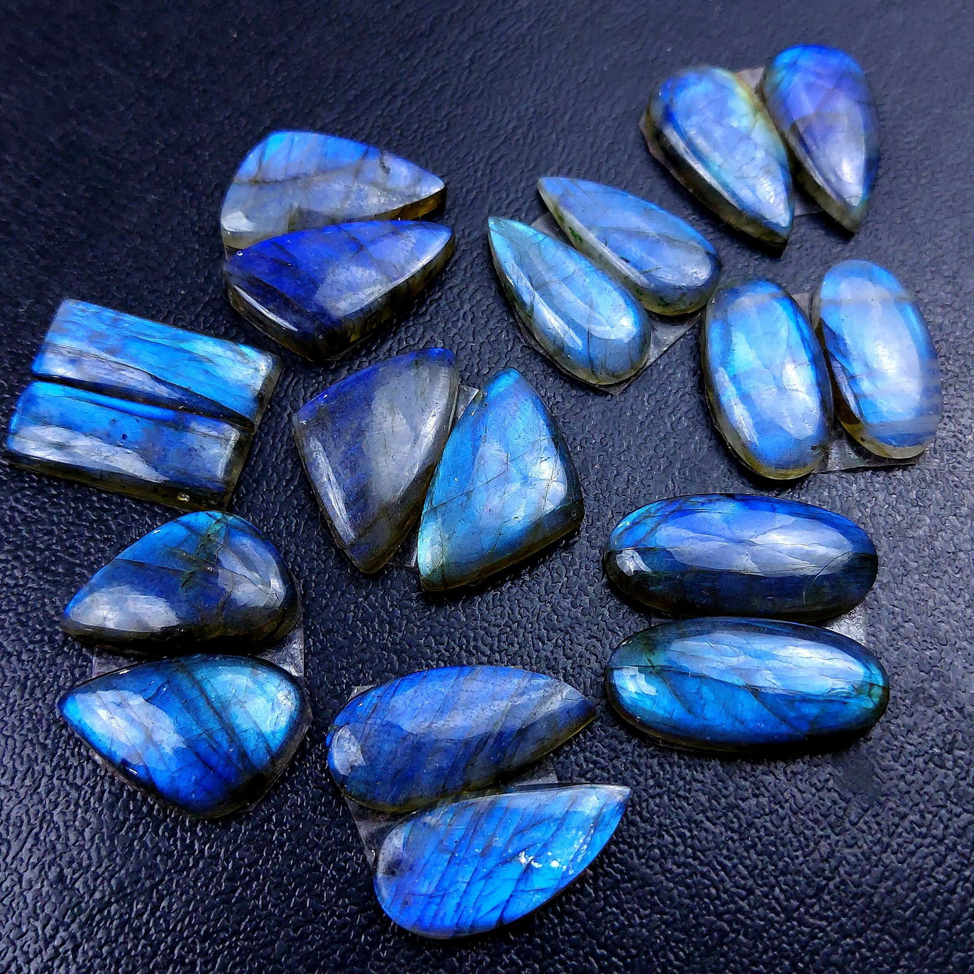 9 Pair 138 Cts Labradorite pairs Labradorite Cabochon Loose Gemstone Labradorite pair for Earring For Woman Earrings Mix Shapes Dangle Drop Earrings 23x11 20x13mm R-13161