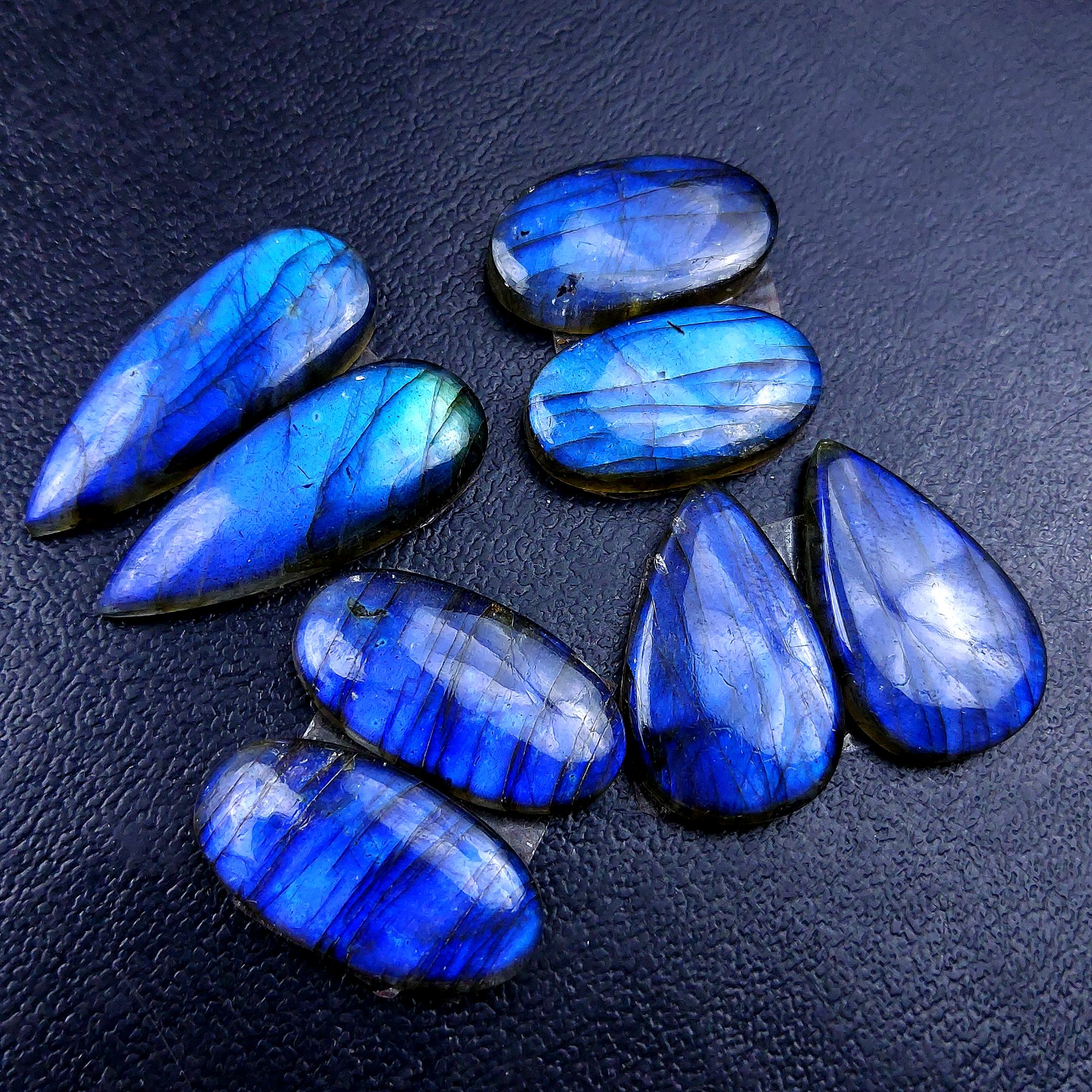 4 Pair 106 Cts Labradorite pairs Labradorite Cabochon Loose Gemstone Labradorite pair for Earring For Woman Earrings Mix Shapes Dangle Drop Earrings 31x12 23x13mm R-13162