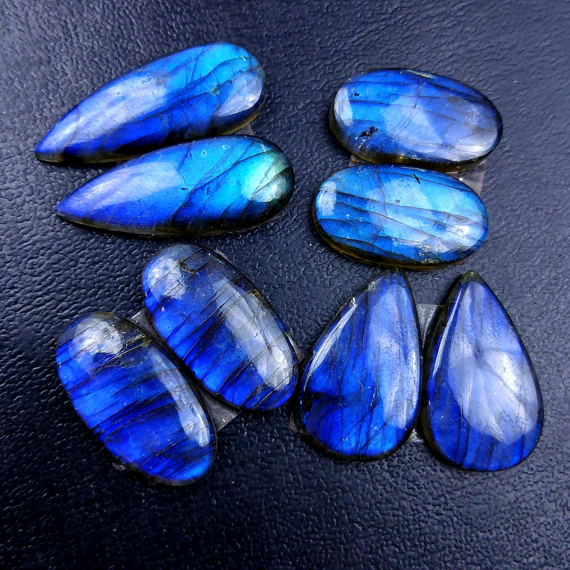 4 Pair 106 Cts Labradorite pairs Labradorite Cabochon Loose Gemstone Labradorite pair for Earring For Woman Earrings Mix Shapes Dangle Drop Earrings 31x12 23x13mm R-13162