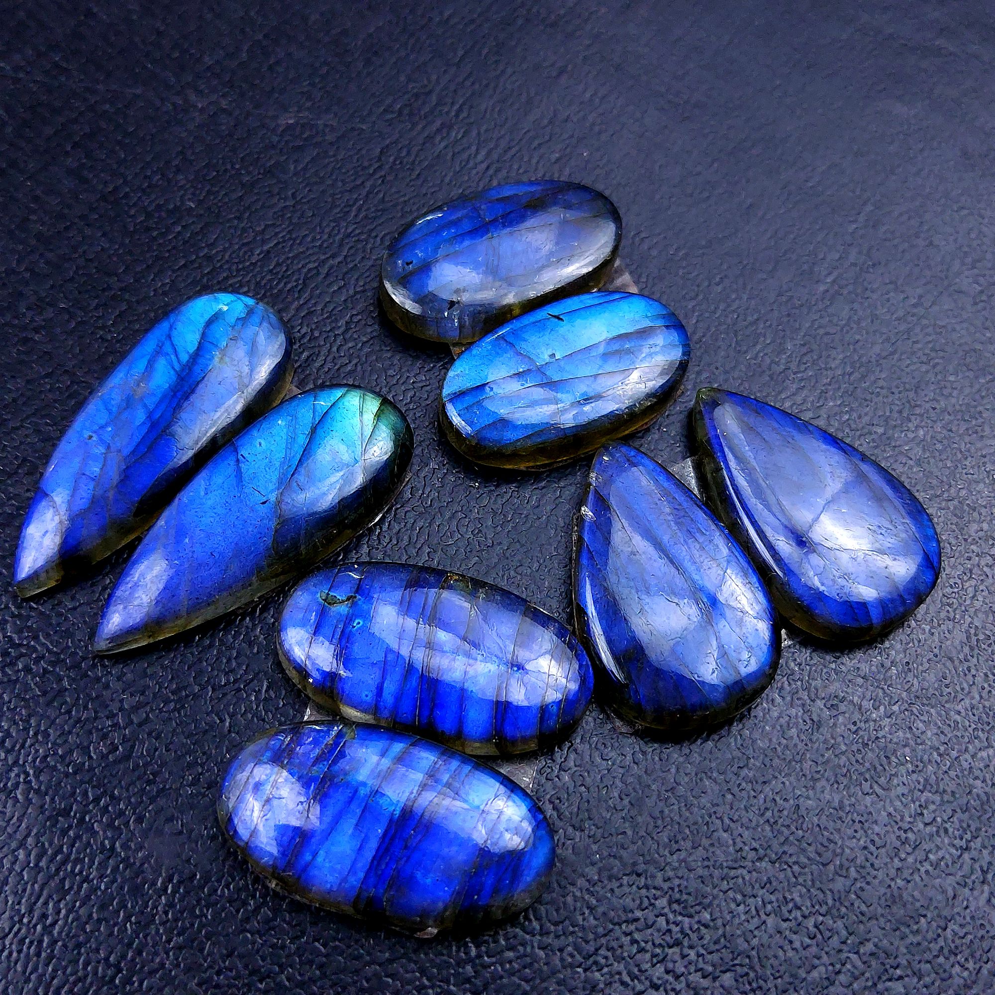 4 Pair 106 Cts Labradorite pairs Labradorite Cabochon Loose Gemstone Labradorite pair for Earring For Woman Earrings Mix Shapes Dangle Drop Earrings 31x12 23x13mm R-13162