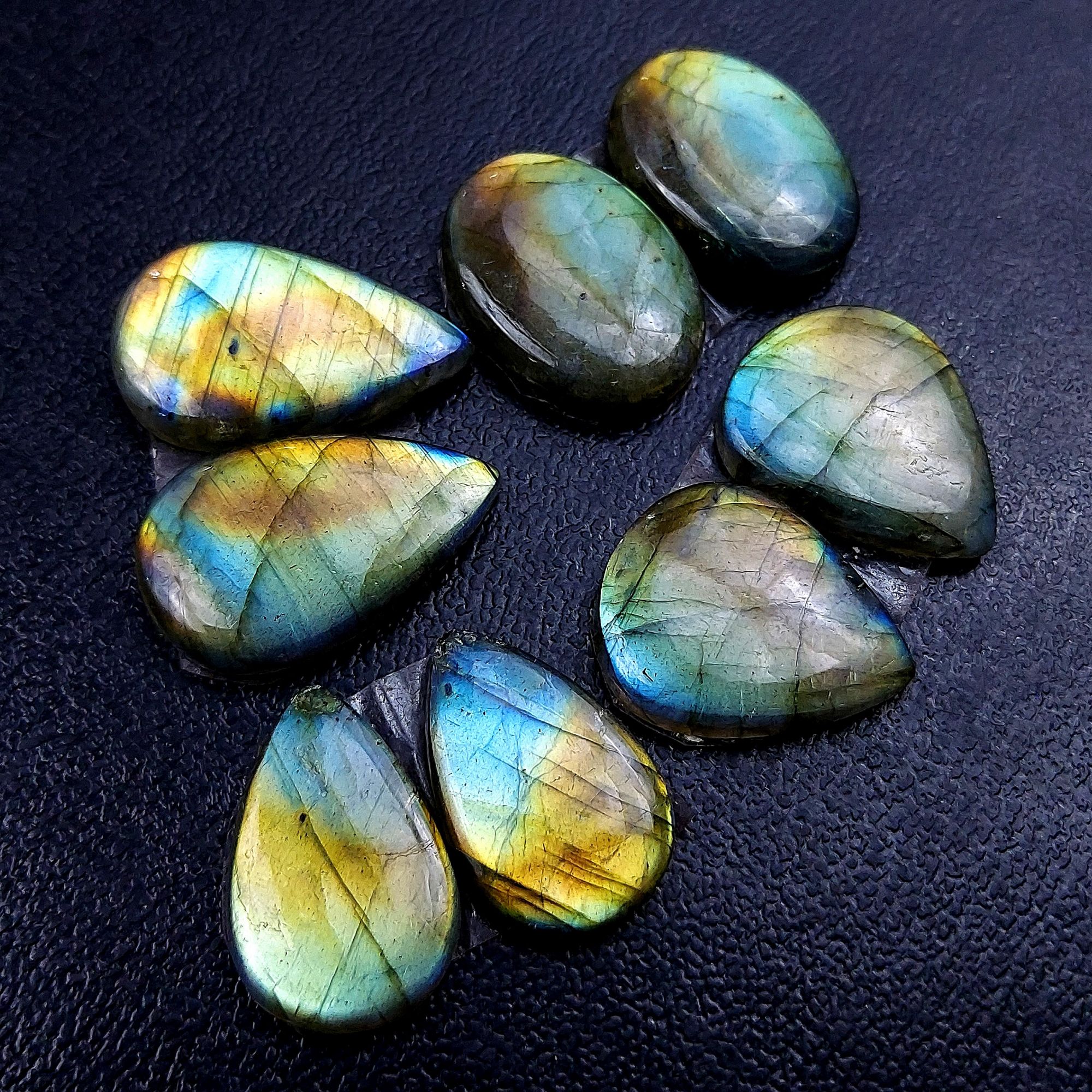 4 Pair 111 Cts Labradorite pairs Labradorite Cabochon Loose Gemstone Labradorite pair for Earring For Woman Earrings Mix Shapes Dangle Drop Earrings 25x15 21x14mm R-13163