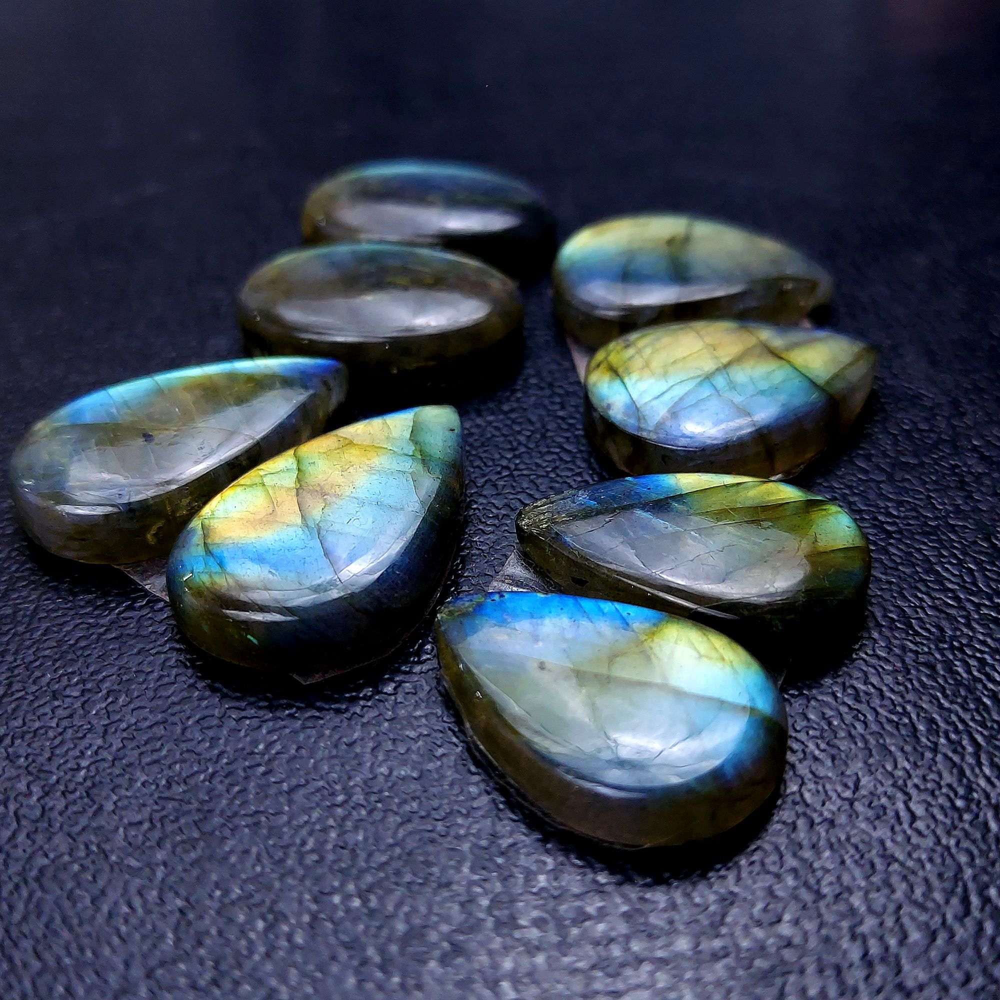 4 Pair 111 Cts Labradorite pairs Labradorite Cabochon Loose Gemstone Labradorite pair for Earring For Woman Earrings Mix Shapes Dangle Drop Earrings 25x15 21x14mm R-13163