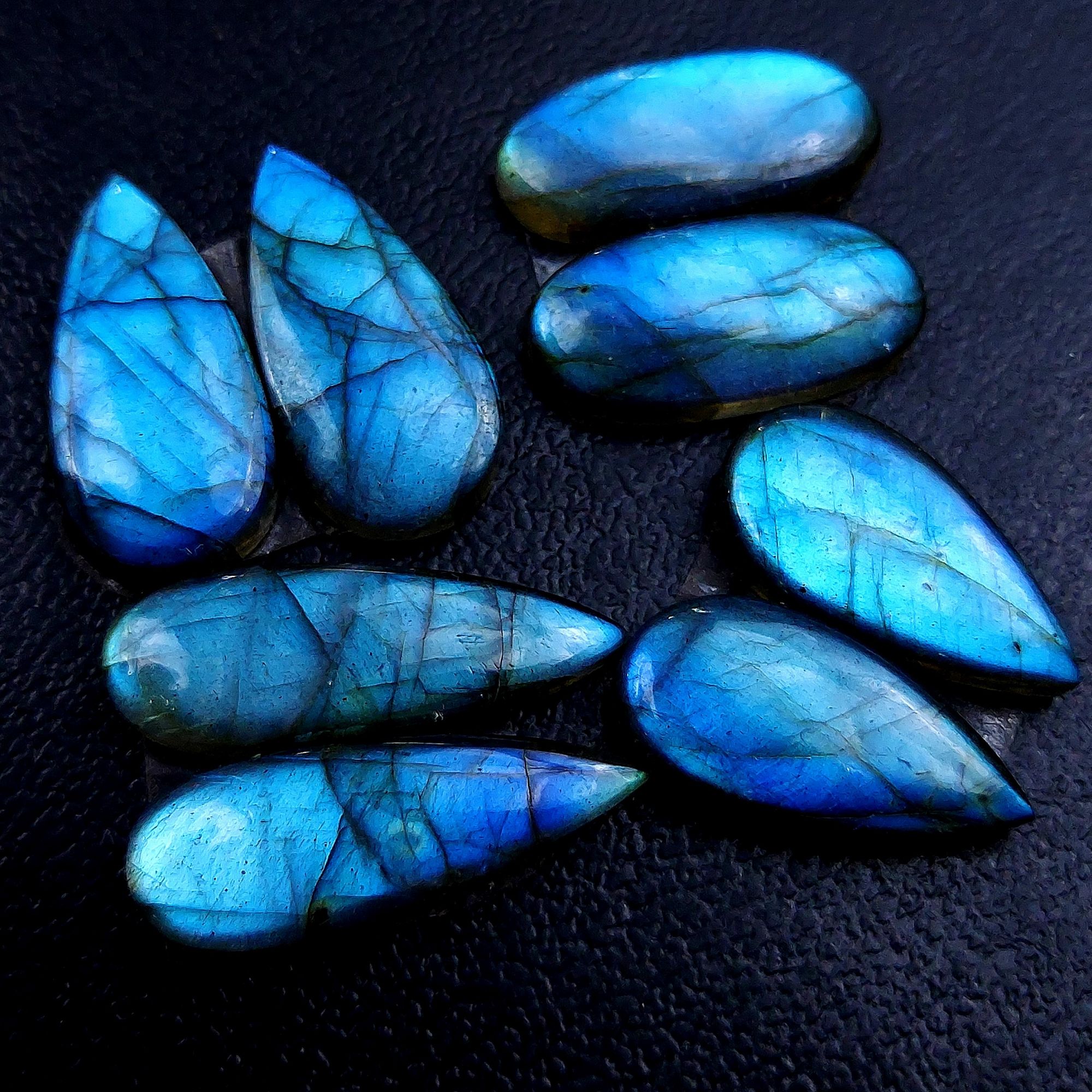 4 Pair 70 Cts Labradorite pairs Labradorite Cabochon Loose Gemstone Labradorite pair for Earring For Woman Earrings Mix Shapes Dangle Drop Earrings 25x9 21x10 mm R-13164