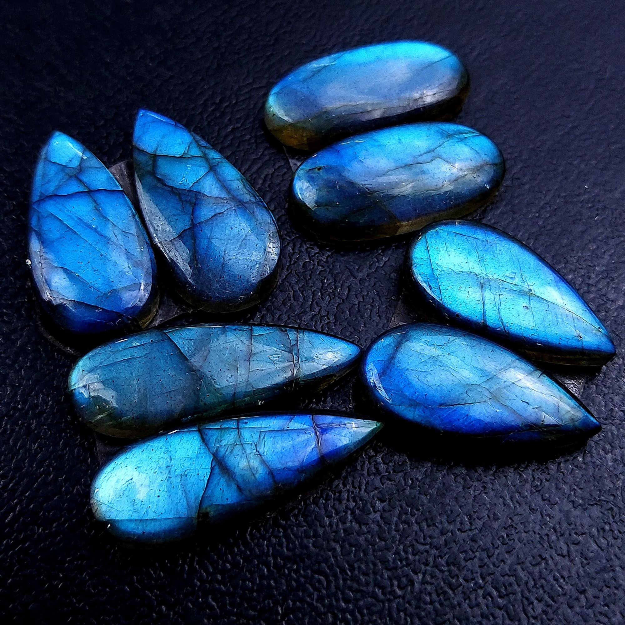 4 Pair 70 Cts Labradorite pairs Labradorite Cabochon Loose Gemstone Labradorite pair for Earring For Woman Earrings Mix Shapes Dangle Drop Earrings 25x9 21x10 mm R-13164