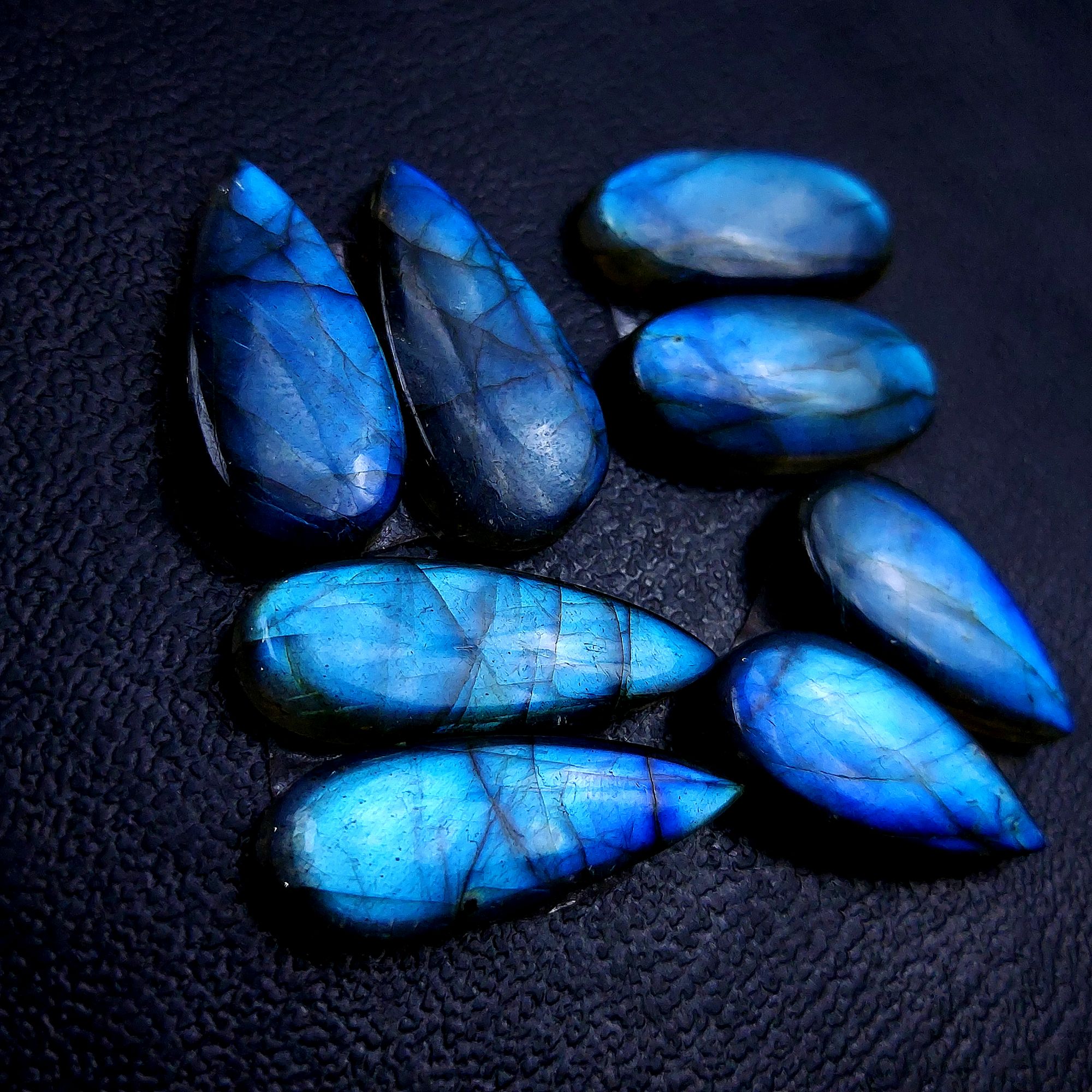 4 Pair 70 Cts Labradorite pairs Labradorite Cabochon Loose Gemstone Labradorite pair for Earring For Woman Earrings Mix Shapes Dangle Drop Earrings 25x9 21x10 mm R-13164