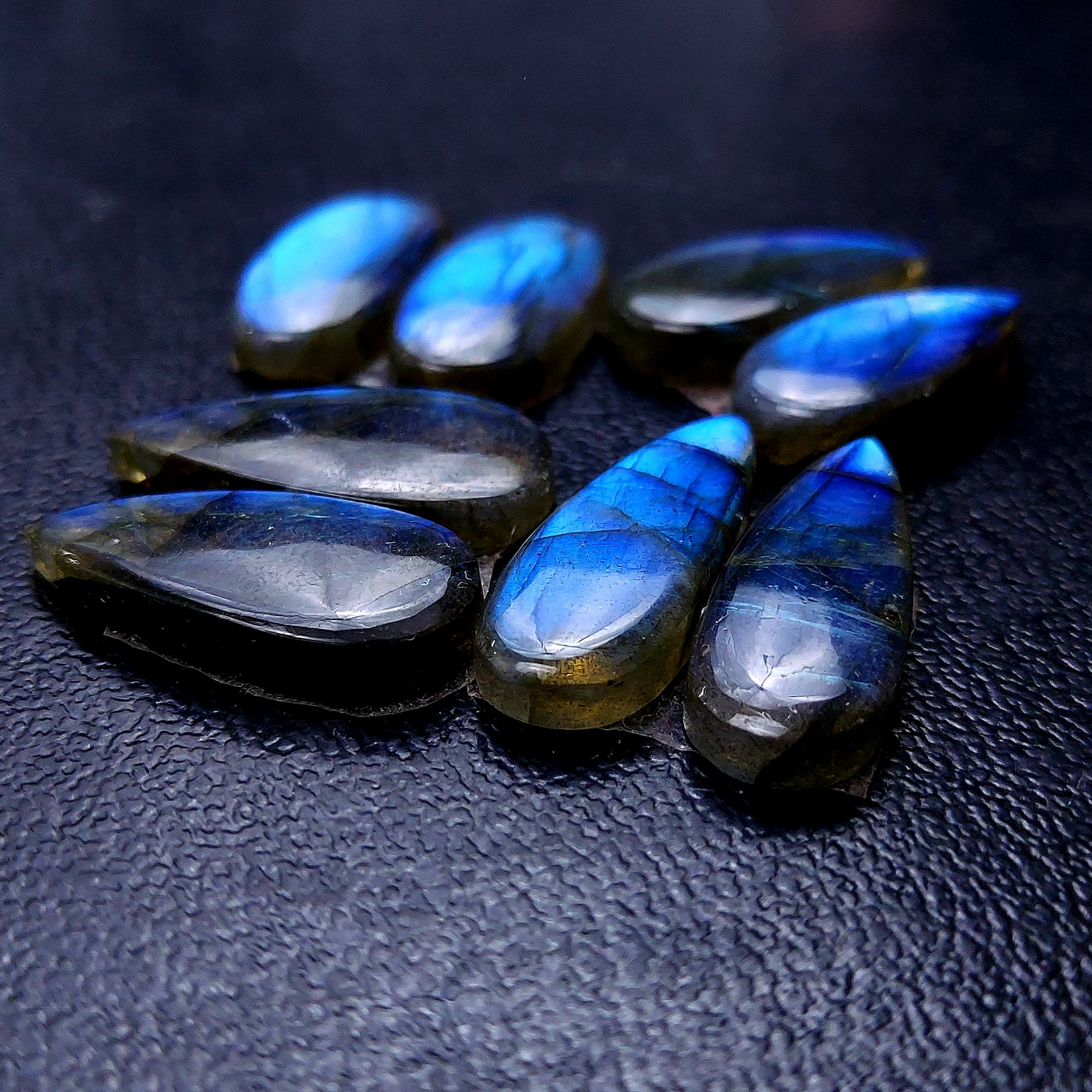 4 Pair 70 Cts Labradorite pairs Labradorite Cabochon Loose Gemstone Labradorite pair for Earring For Woman Earrings Mix Shapes Dangle Drop Earrings 25x9 21x10 mm R-13164