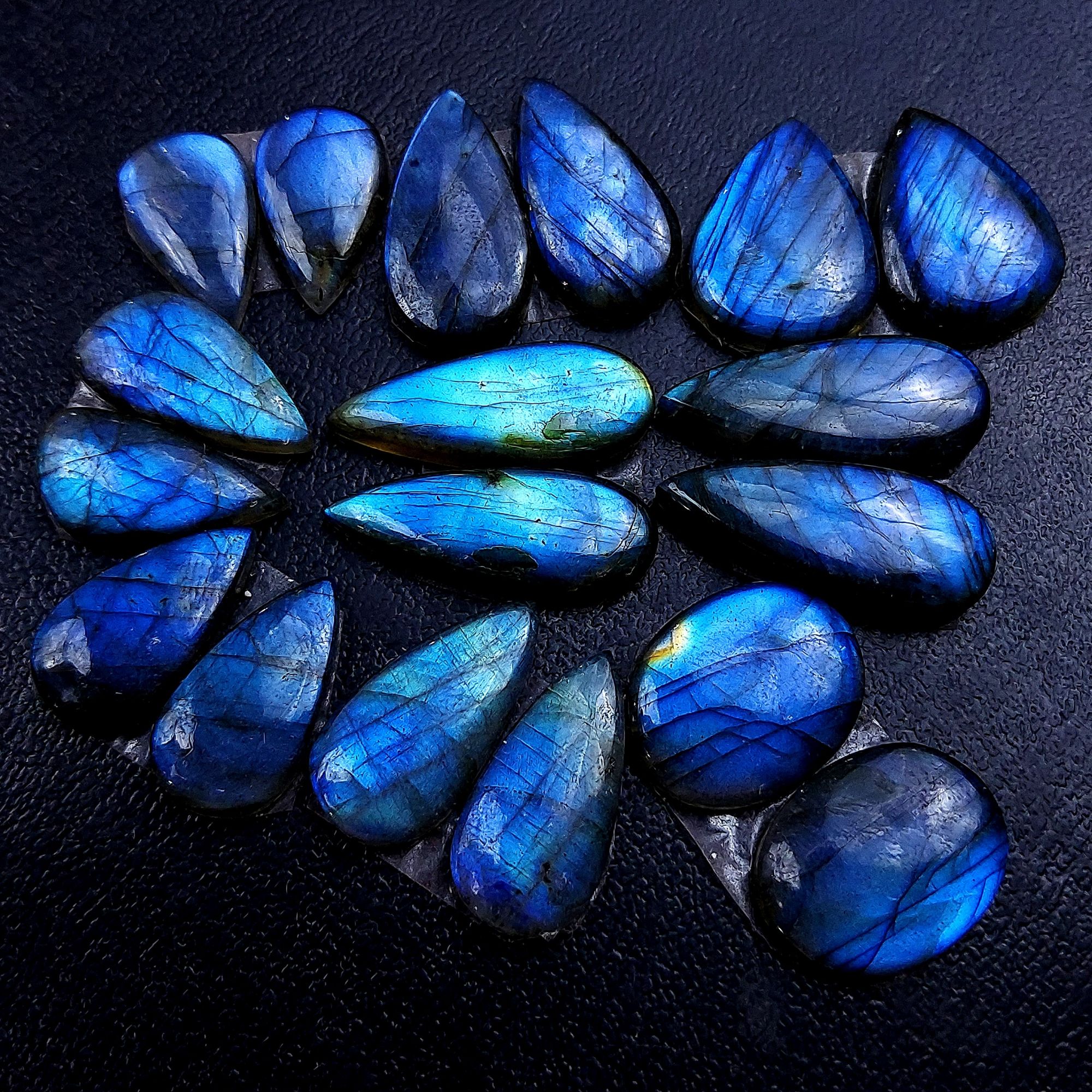 9 Pair 175 Cts Labradorite pairs Labradorite Cabochon Loose Gemstone Labradorite pair for Earring For Woman Earrings Mix Shapes Dangle Drop Earrings 27x11 18x11 mm R-13165