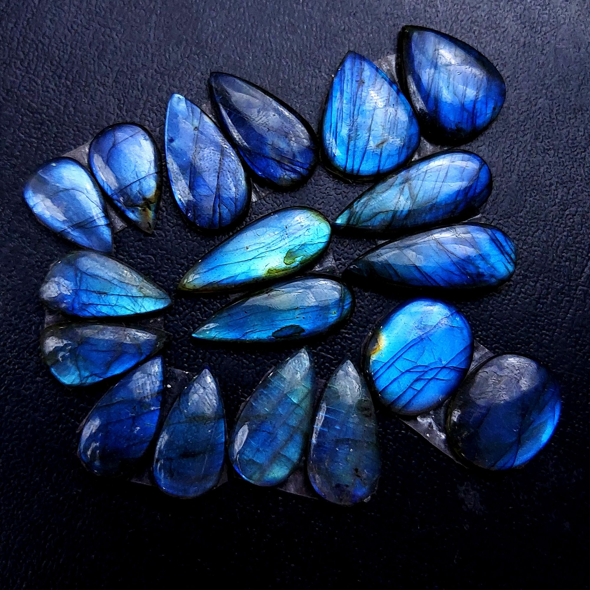 9 Pair 175 Cts Labradorite pairs Labradorite Cabochon Loose Gemstone Labradorite pair for Earring For Woman Earrings Mix Shapes Dangle Drop Earrings 27x11 18x11 mm R-13165