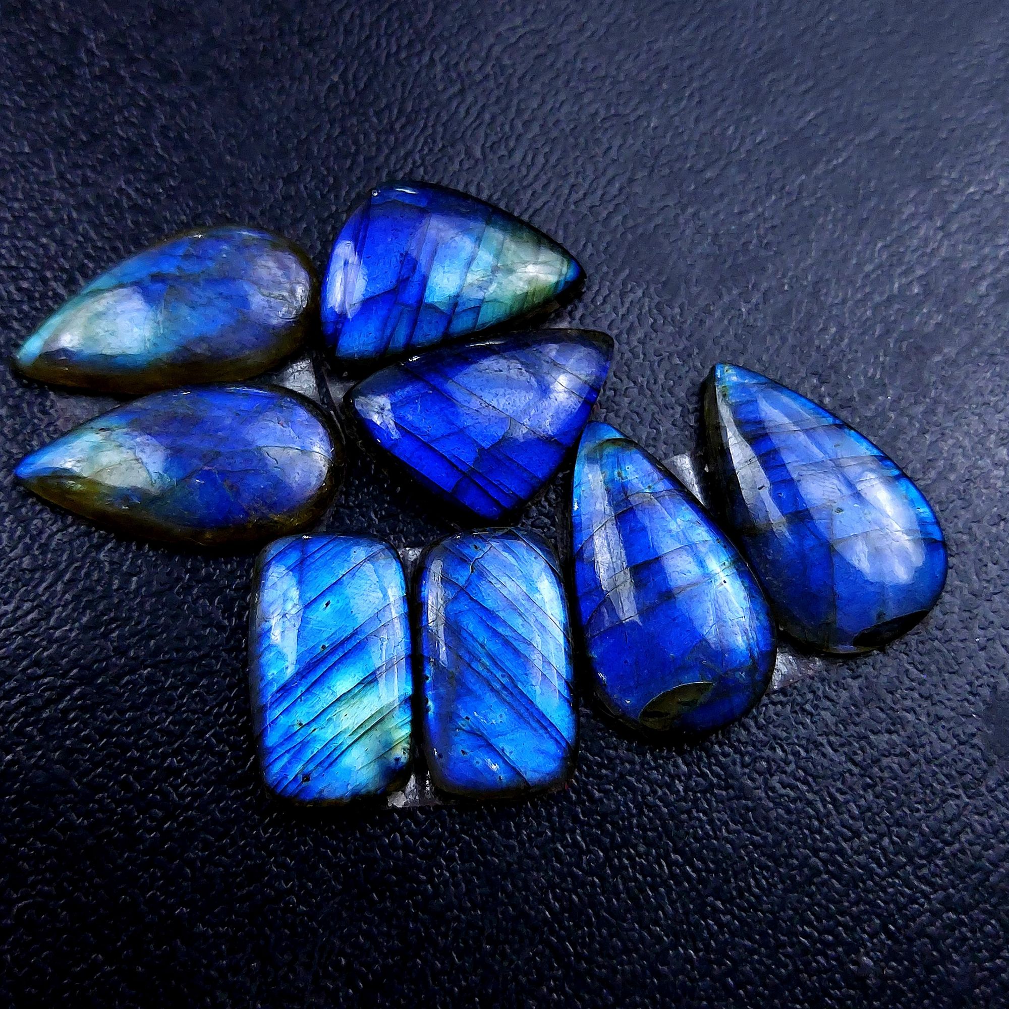 4 Pair 82 Cts Labradorite pairs Labradorite Cabochon Loose Gemstone Labradorite pair for Earring For Woman Earrings Mix Shapes Dangle Drop Earrings 23x13 18x10 mm R-13167